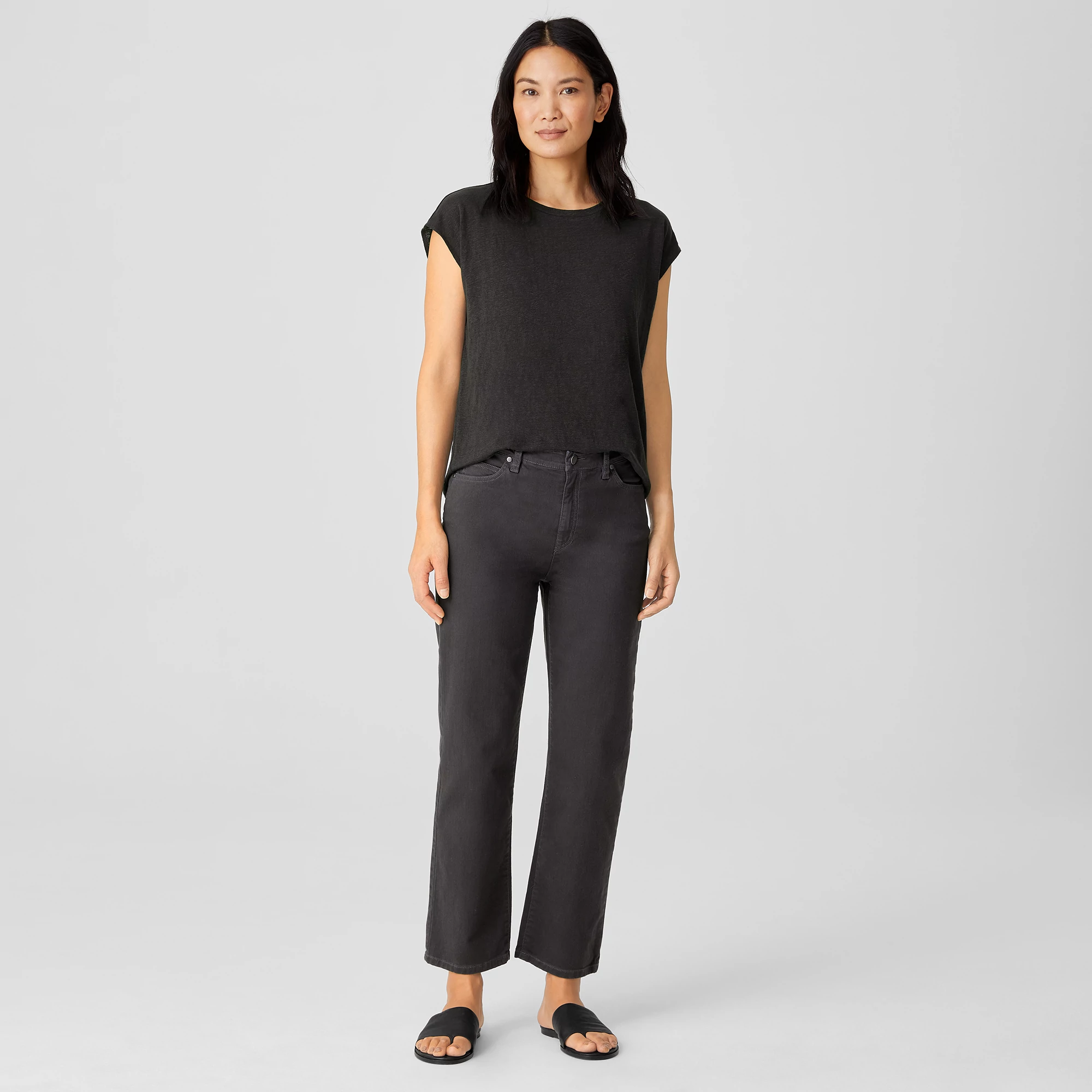 Organic Cotton Denim Straight Ankle Jean | EILEEN FISHER