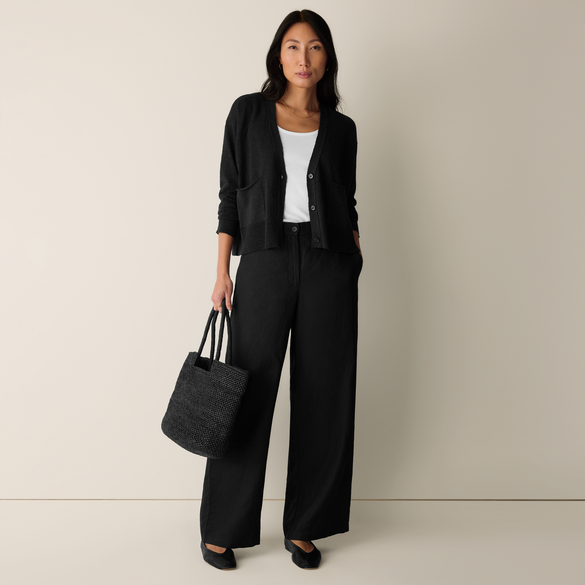 Organic Linen Full-Length Trouser from EILEEN FISHER - $178