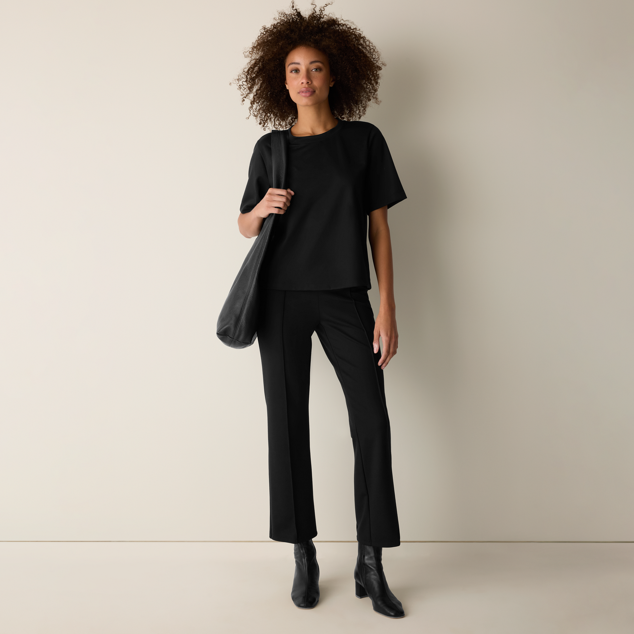 Lightweight Ponte Crew Neck Tee