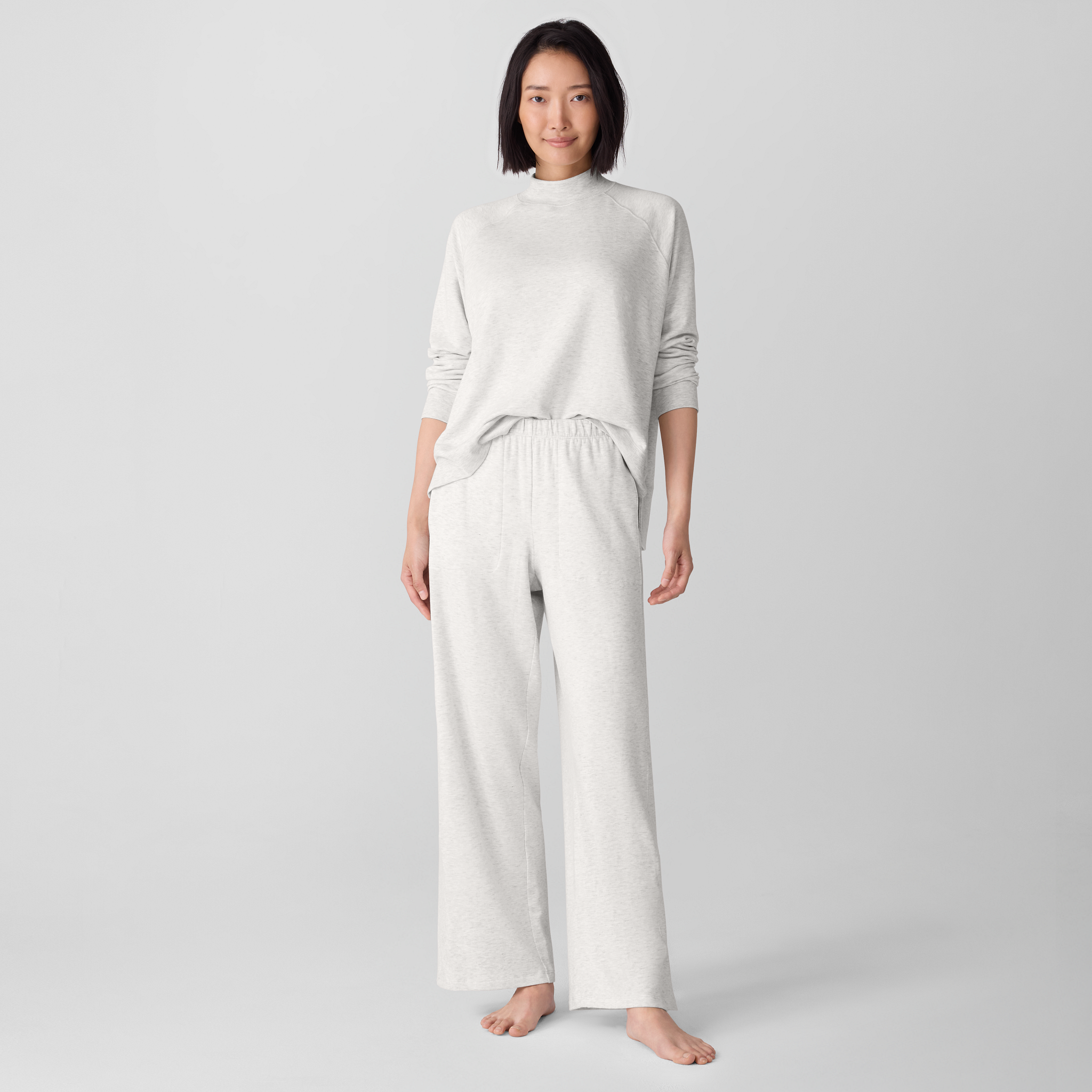 Cozy Brushed Terry Hug Straight Pant | EILEEN FISHER