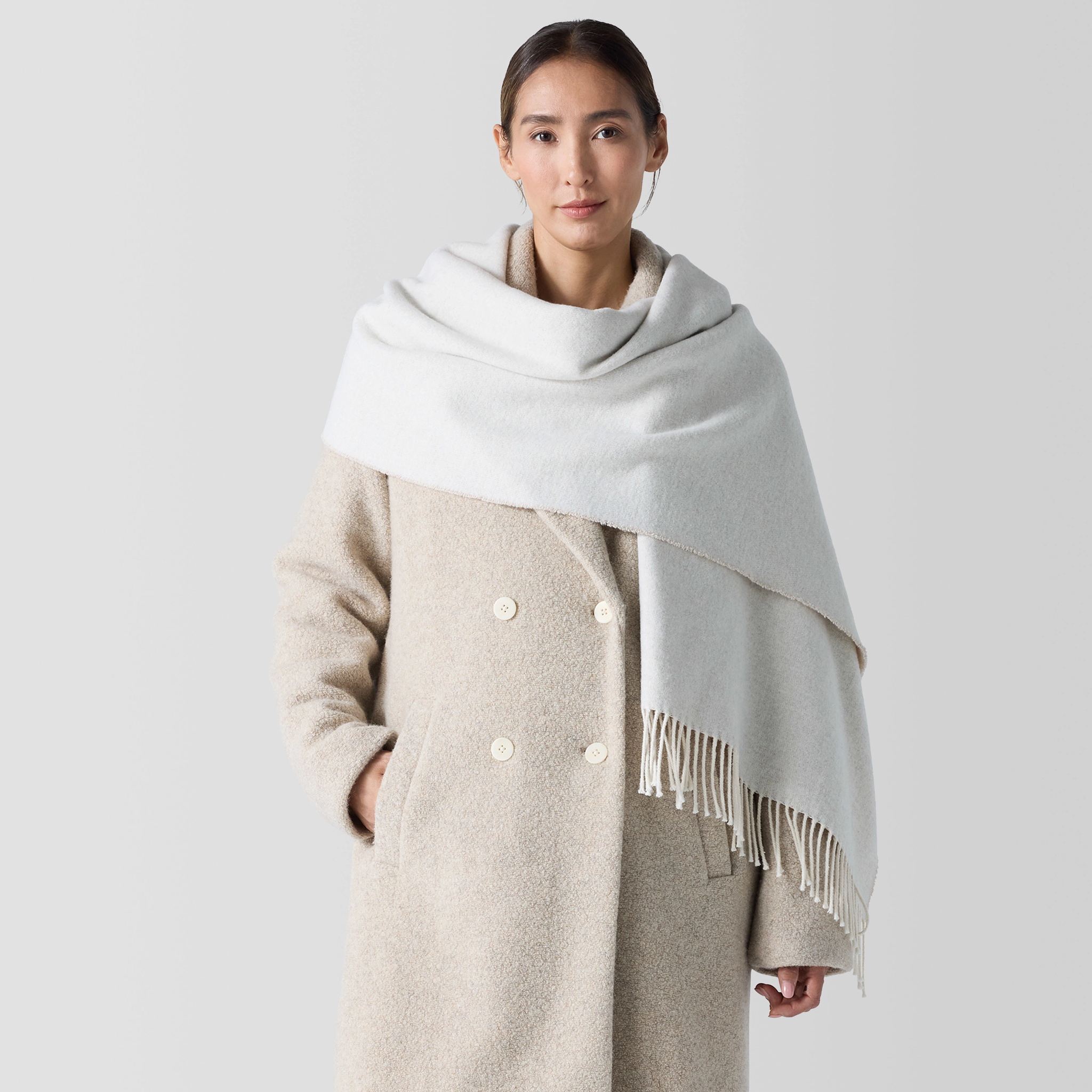 eileen fisher shawl collar
