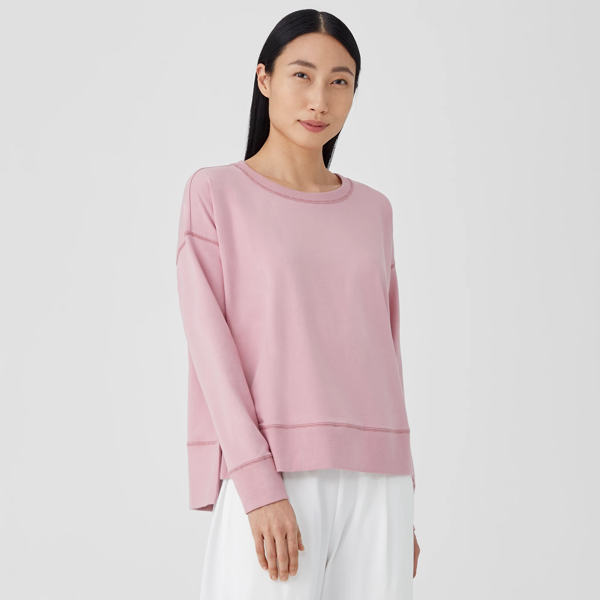 Traceable Organic Cotton Jersey Box-Top | EILEEN FISHER