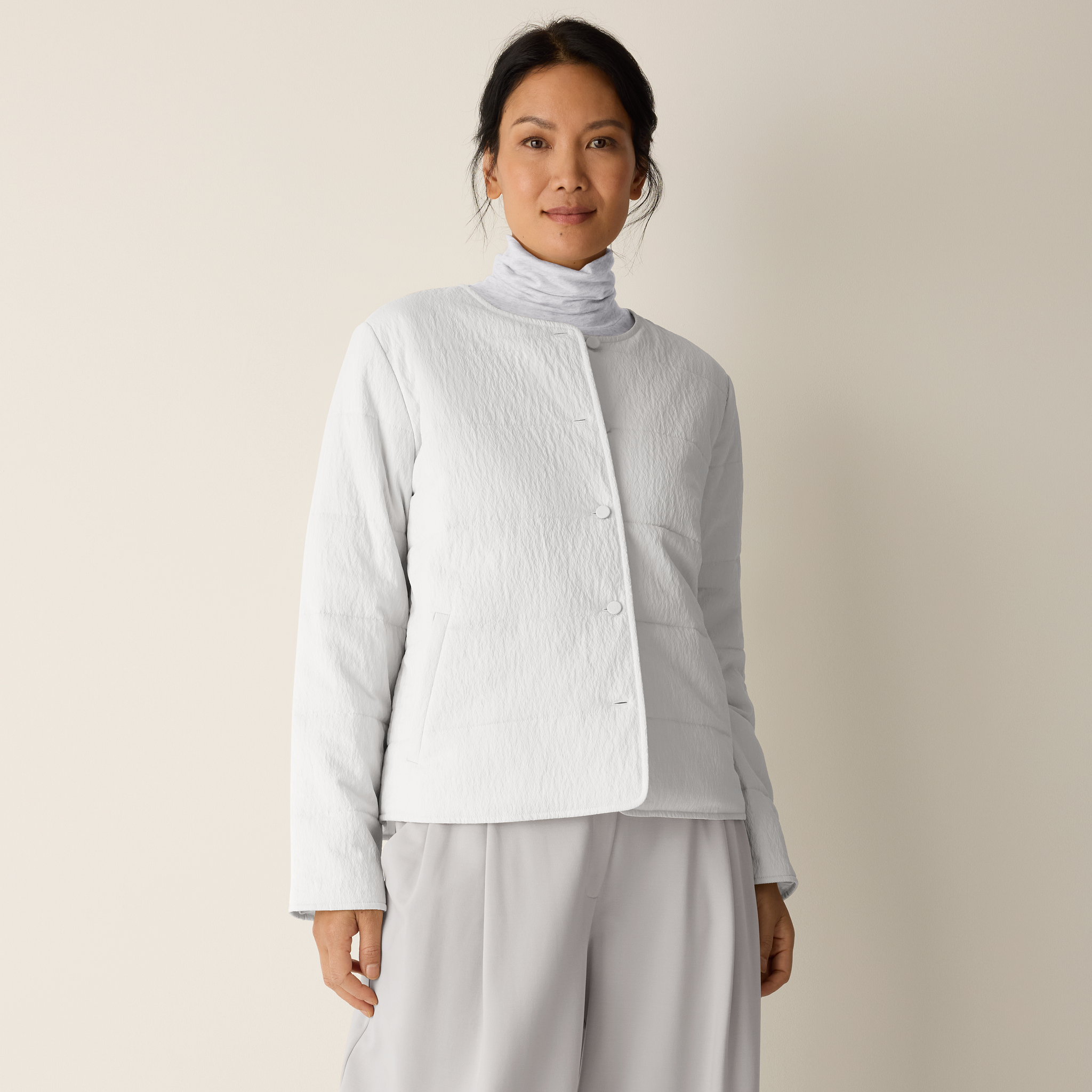 Silk Nylon Quilted Jacket