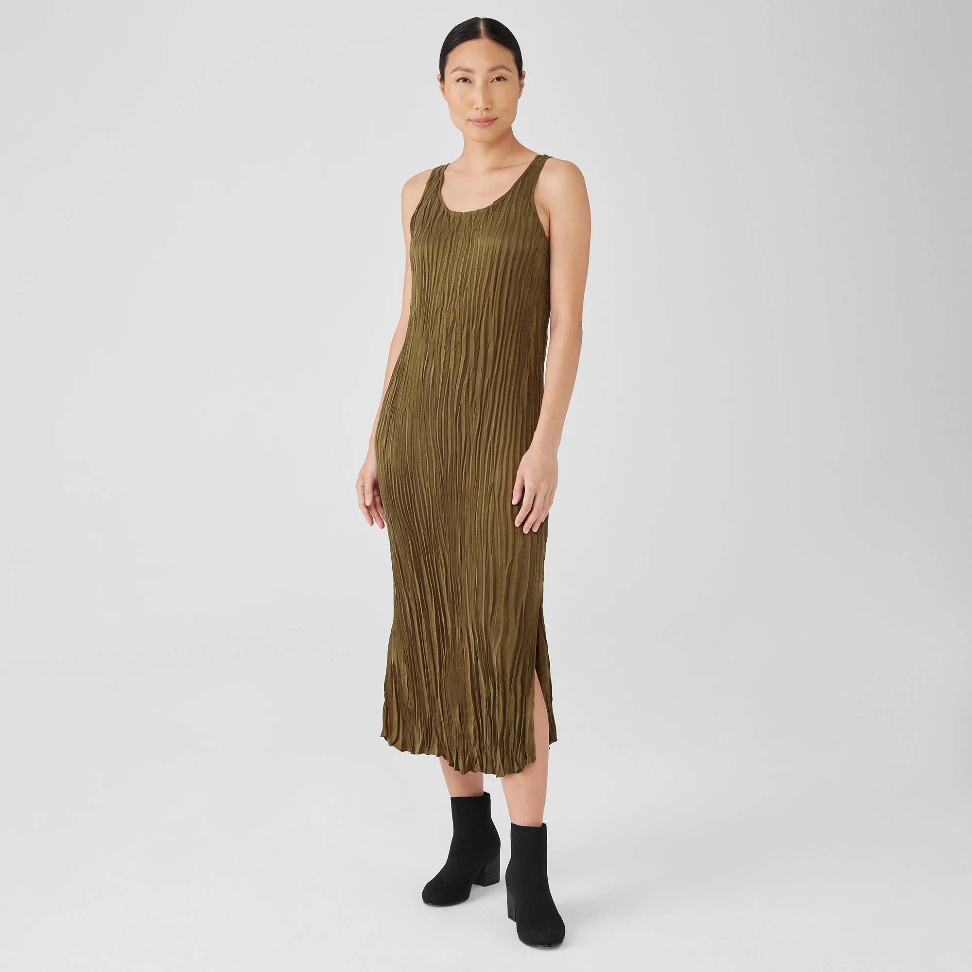 【初売り】 Scoop Cupro Crushed Neck FISHER EILEEN | Dress グローブ