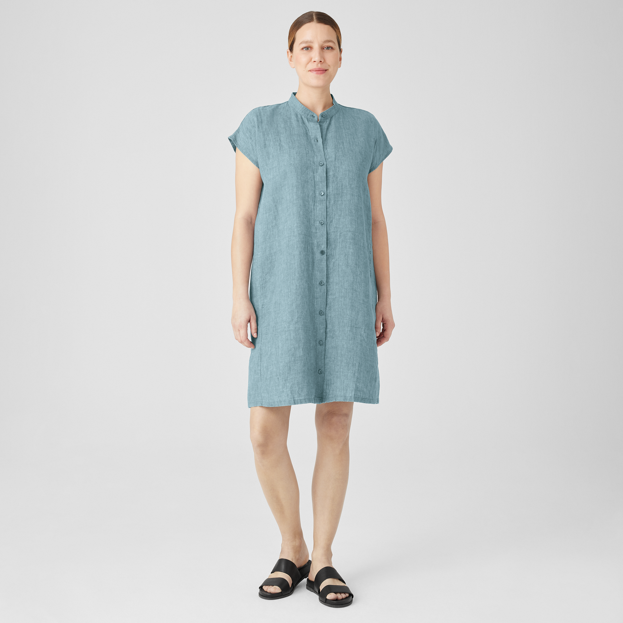 【高級オーガニックリネン】EILEEN FISHER ショールカラーテーラード 高級オーガニックリネン】EILEEN FISHER ショールカラーテーラード