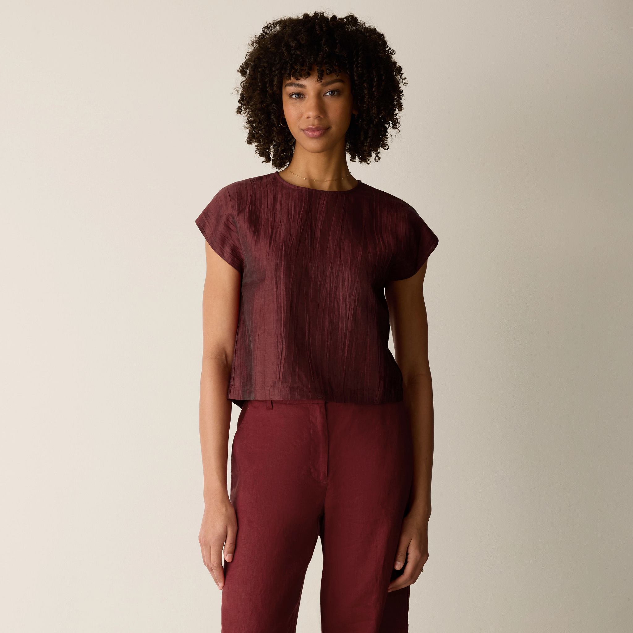 Linen Sheen Square Top from EILEEN FISHER - $148