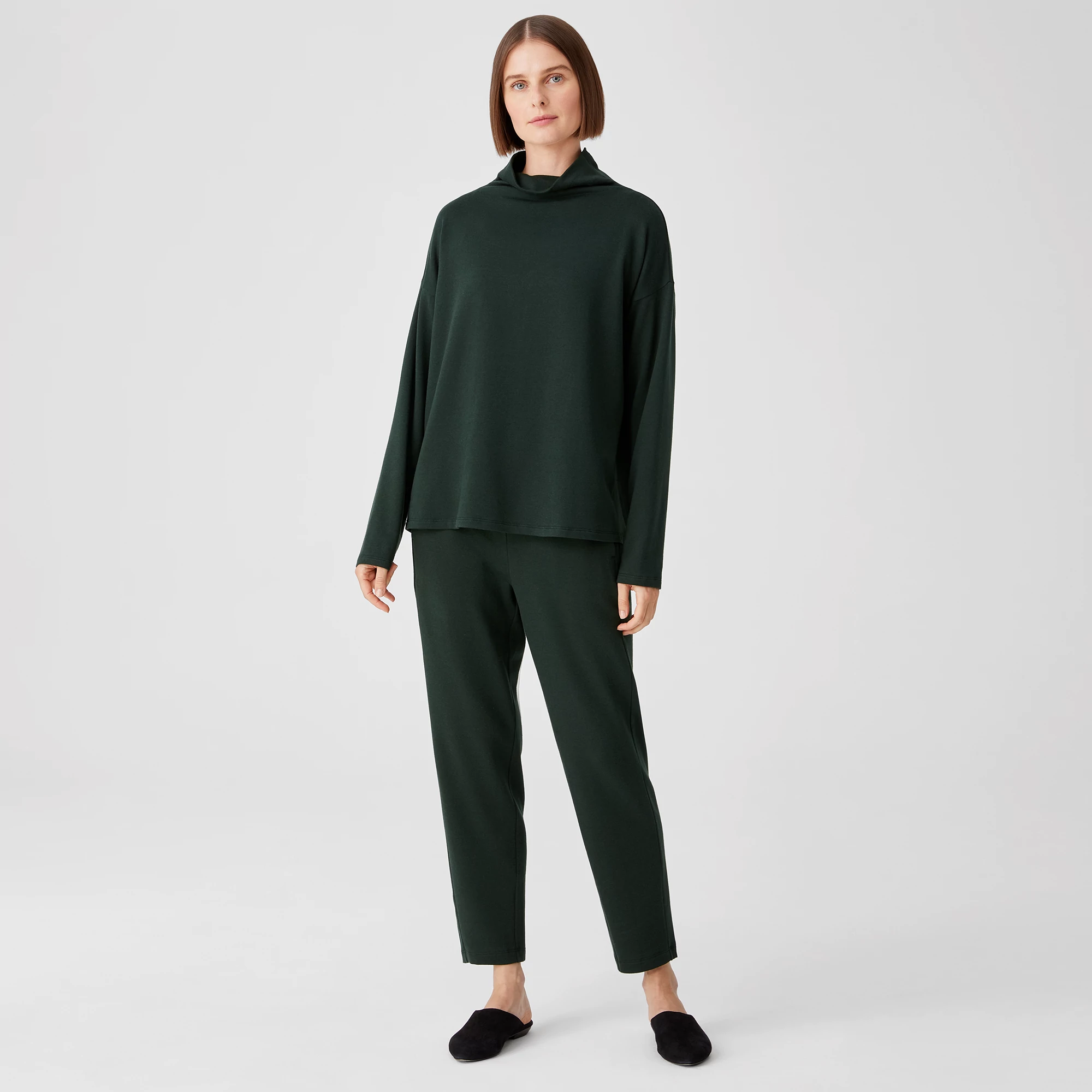 Cozy Brushed Terry Hug Slouchy Pant | EILEEN FISHER