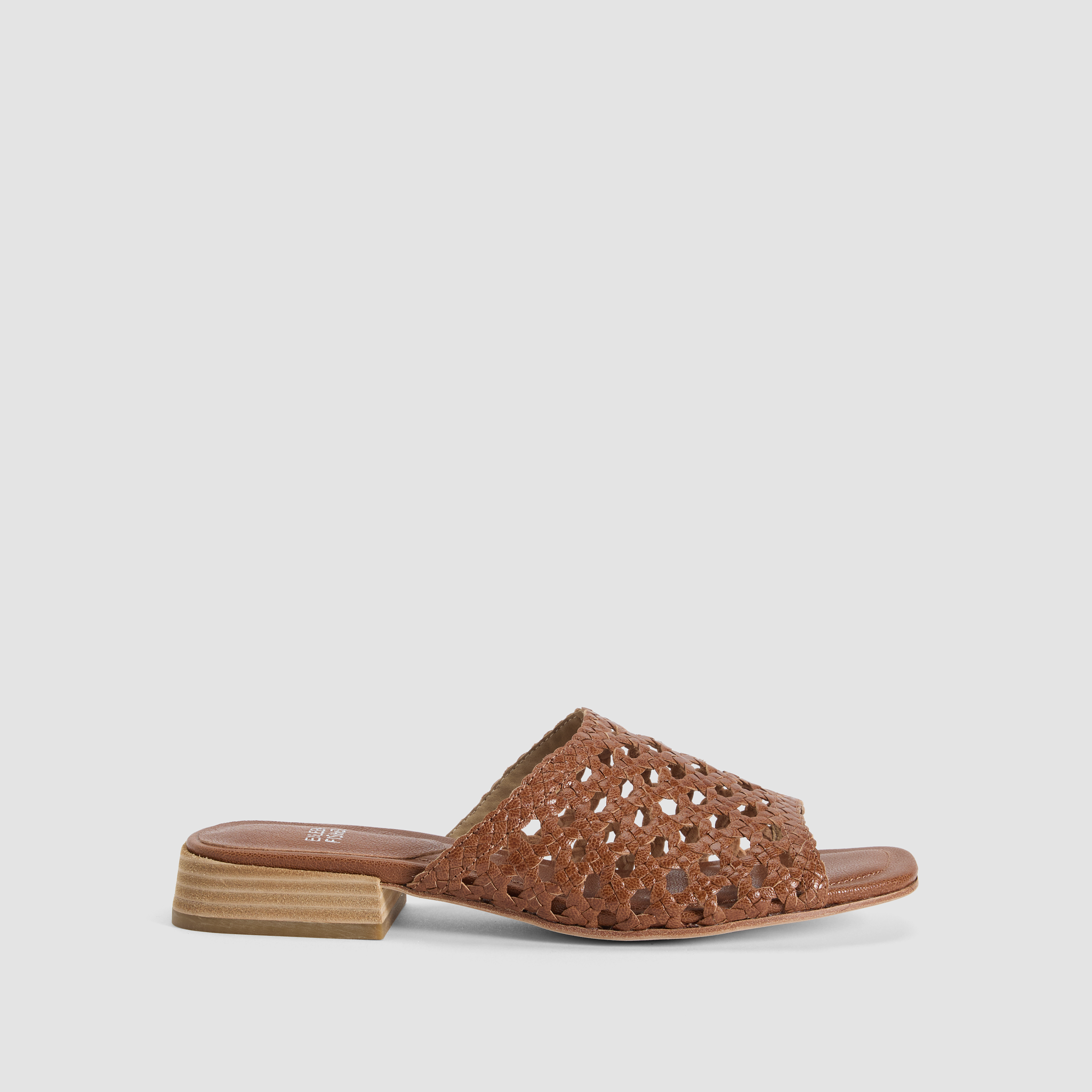 Folie Woven Leather Slide Sandal