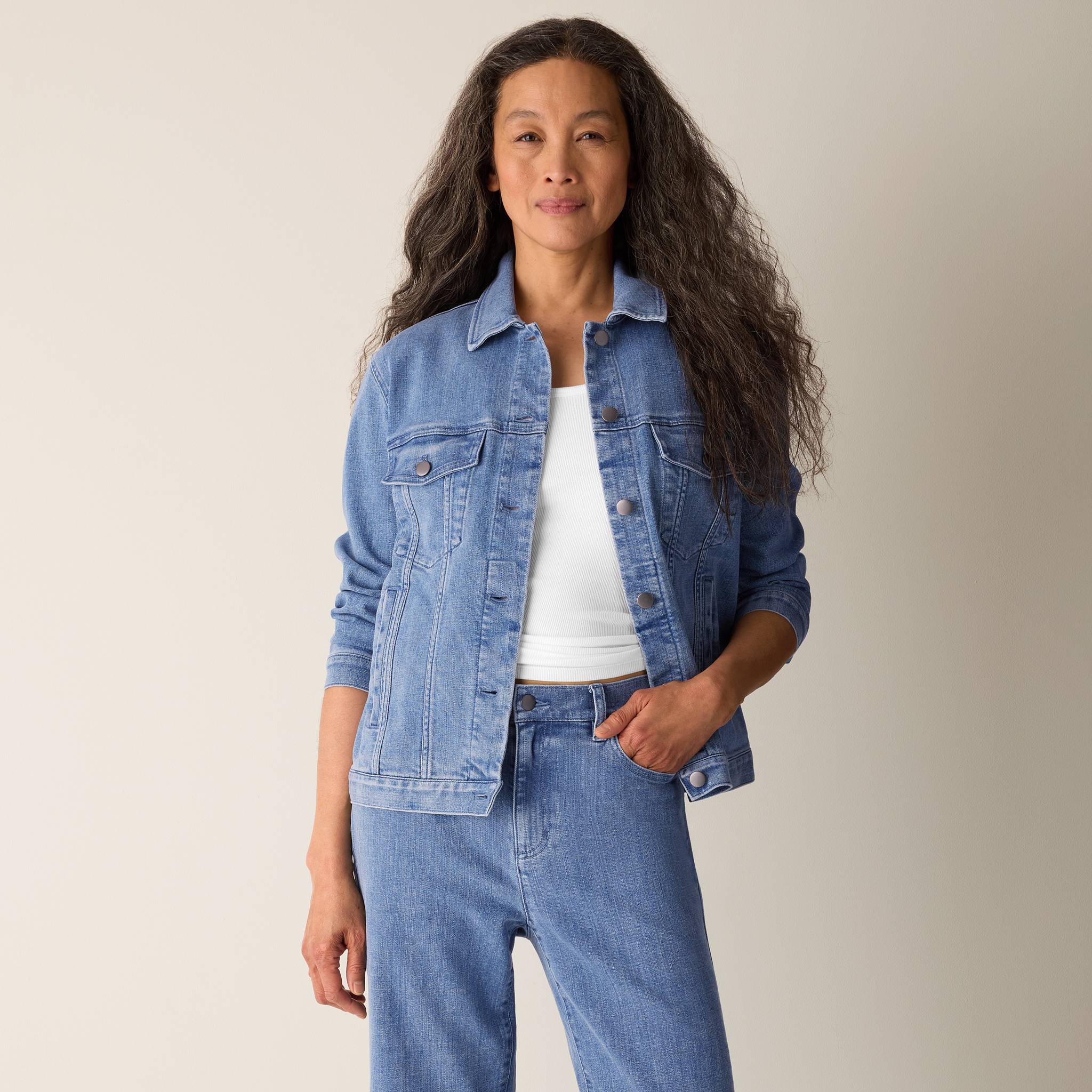 Cotton Stretch Denim Jacket