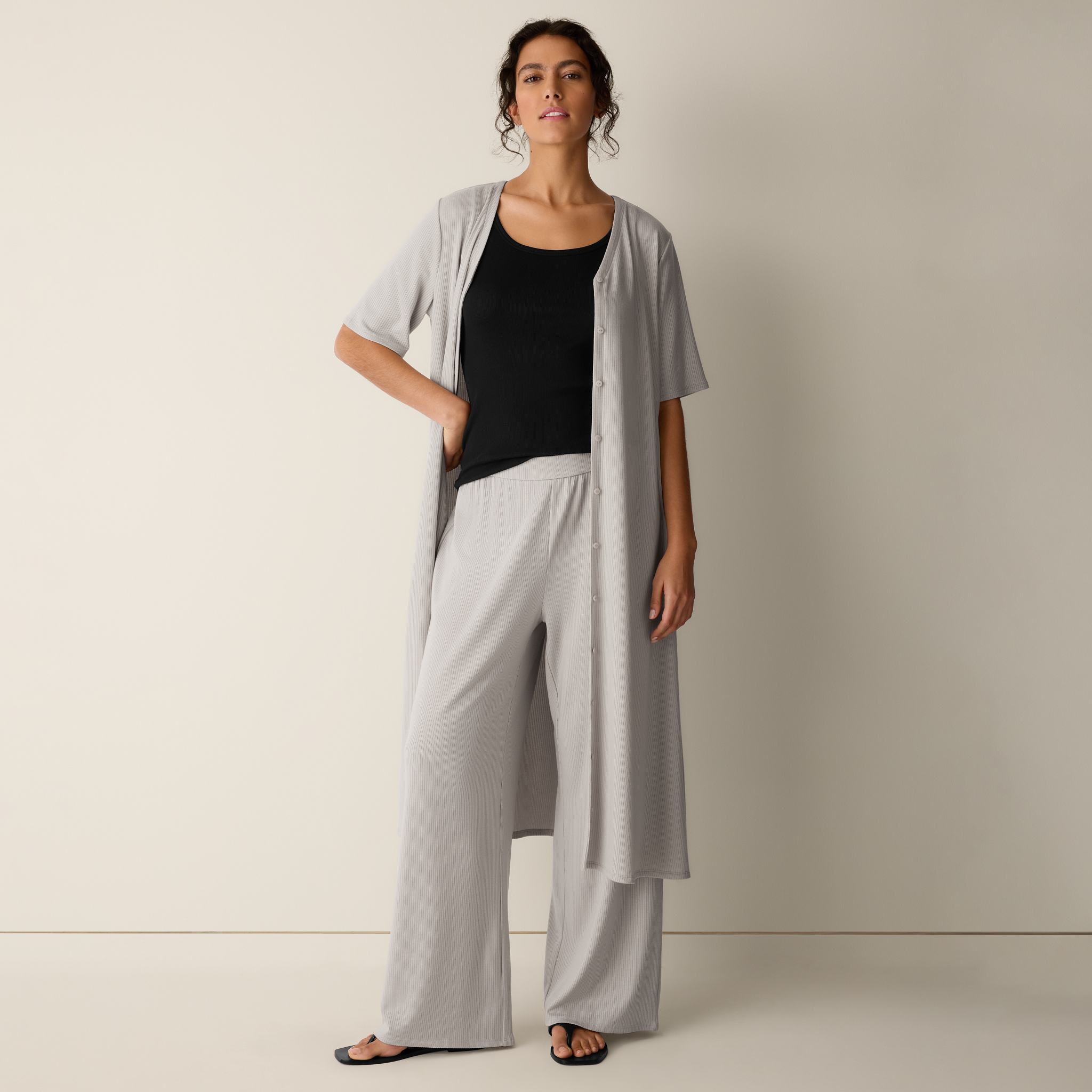 Ribbed Knit Wide-Leg Pant from EILEEN FISHER - $178
