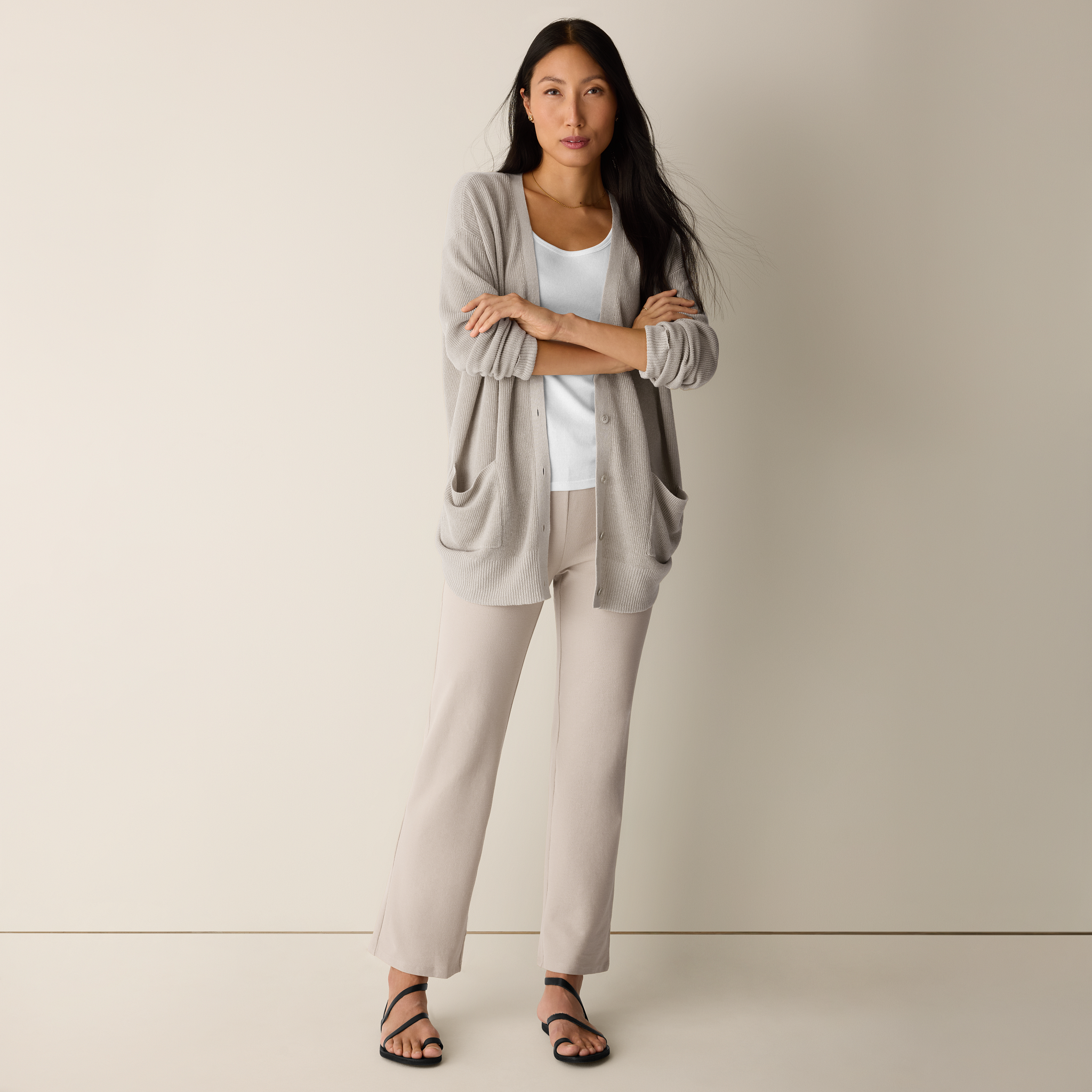 Washable Stretch Crepe Kick Pant
