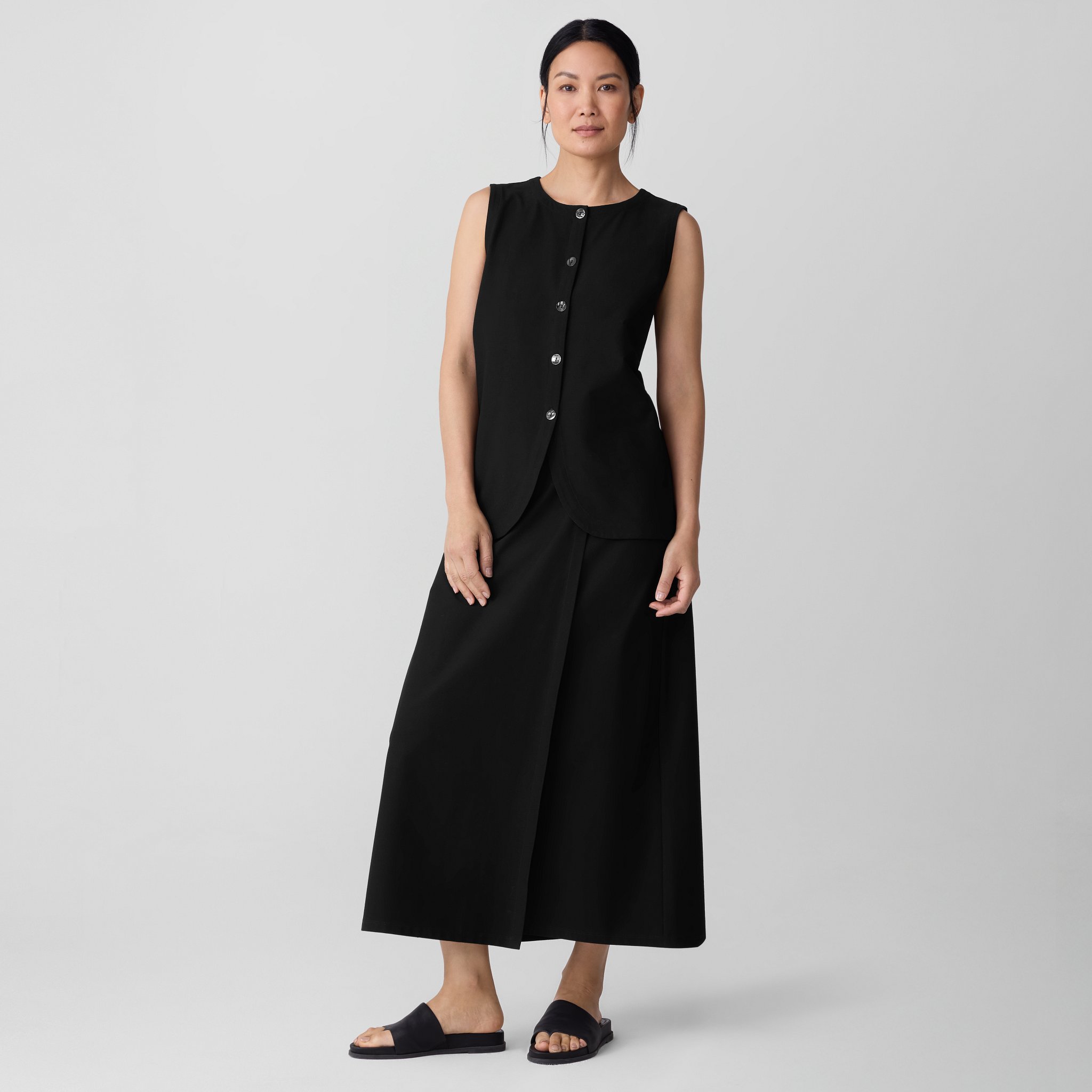 Elfelfelf Archives☆COLLAR VEST LONG T Tencel Blazer Vest - Black – Tove & Libra