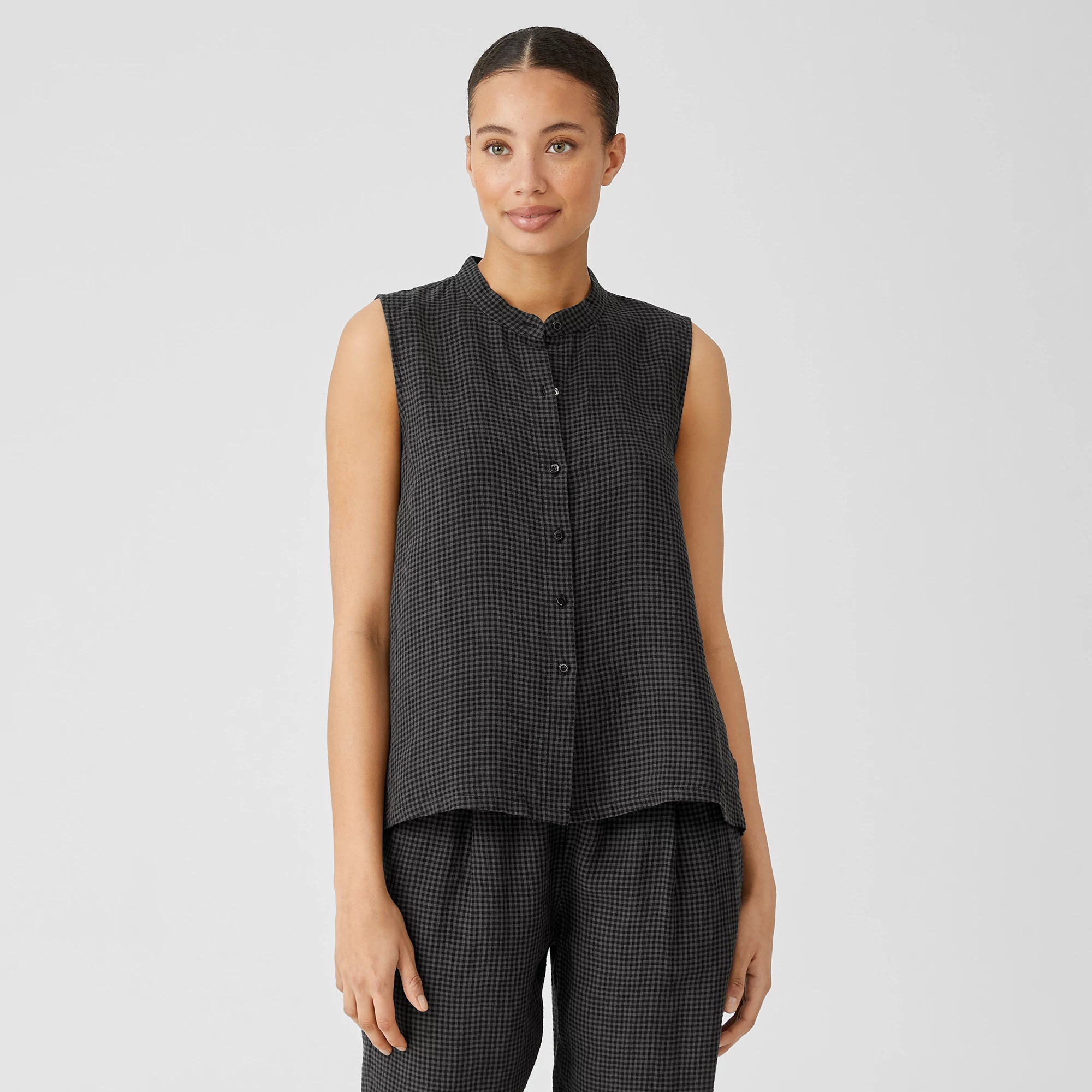 Stretch Jersey Knit V-Neck Tank | EILEEN FISHER