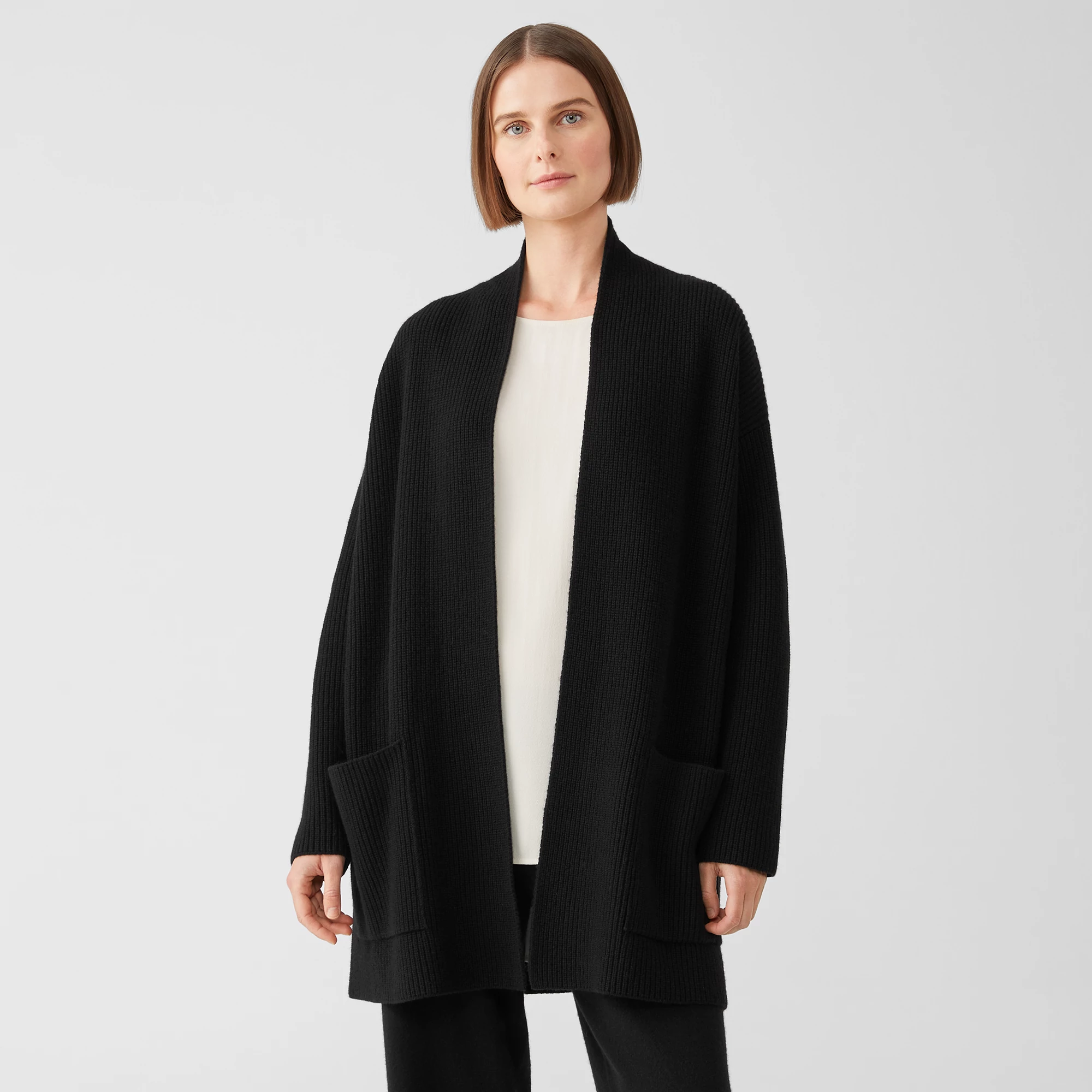 Recycled Cashmere Wool Cardigan | EILEEN FISHER
