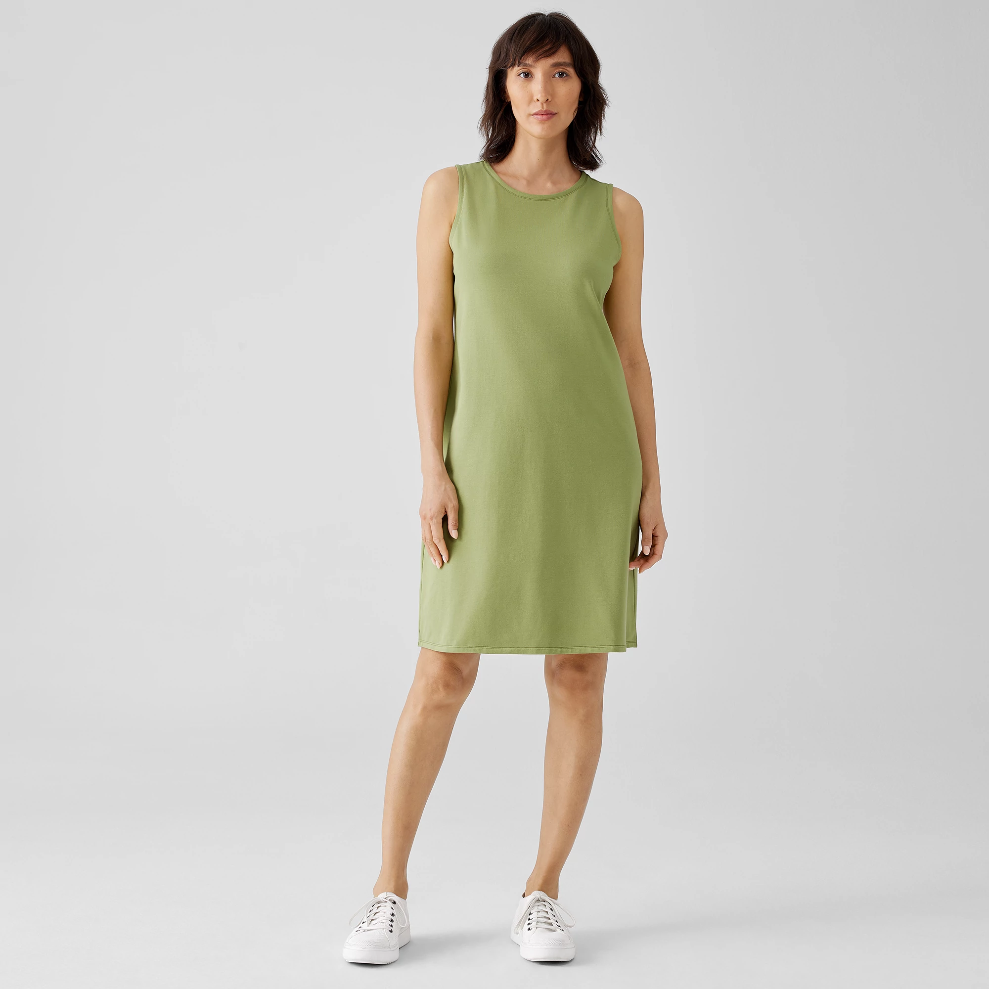 Traceable Cotton Jersey Tank Dress | EILEEN FISHER