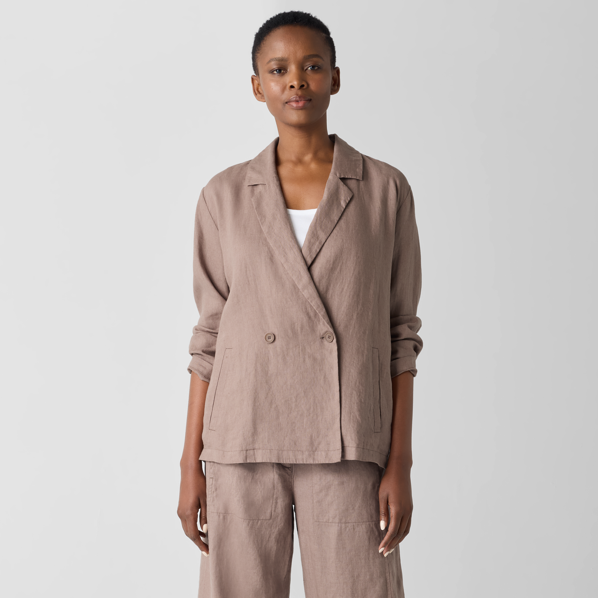 ジャケット Sheer Panel Double-Breasted Silk Blazer Balmain Sheer Panel Double-Breasted Silk Blazer - Runway Catalog
