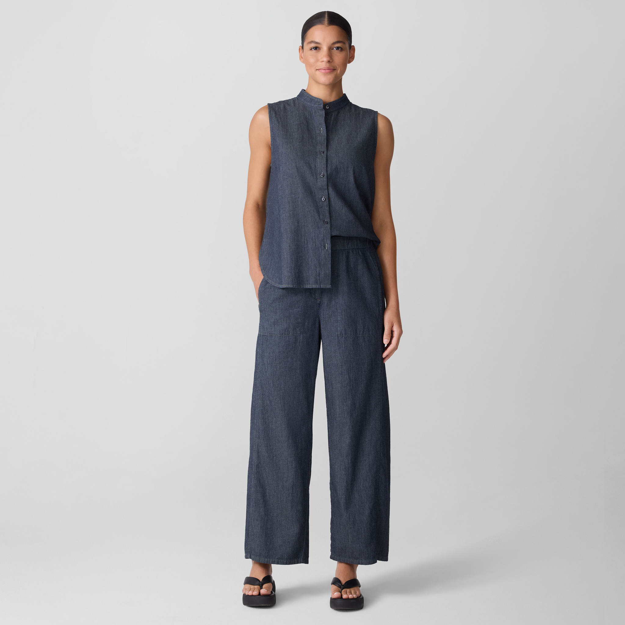 Primary image for Airy Organic Cotton Twill Wide-Leg Pant