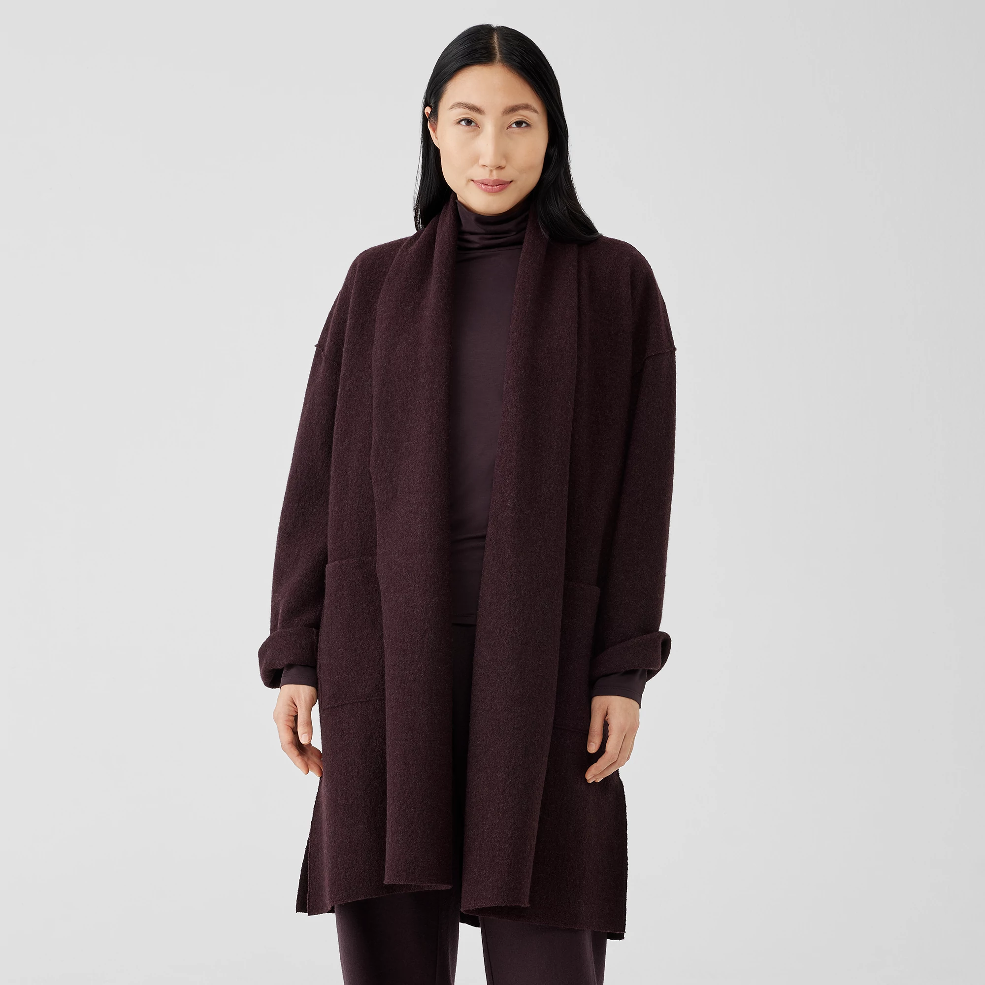 Lightweight Boiled Wool Coat in Responsible Wool | EILEEN FISHER