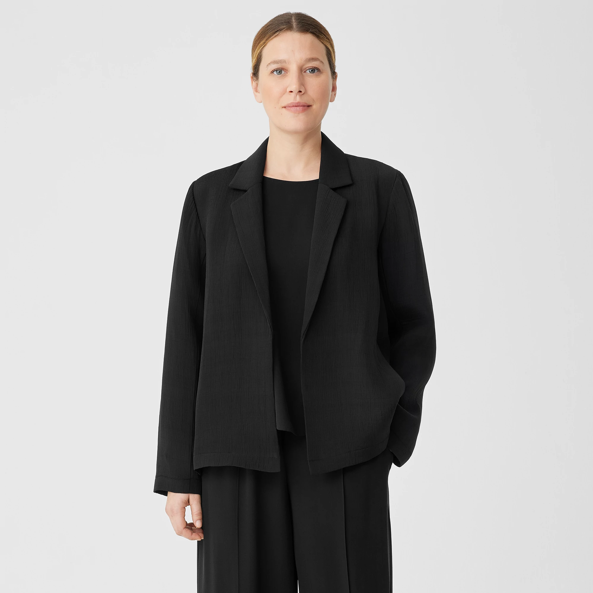 Lightweight Silk Sponge Blazer | EILEEN FISHER