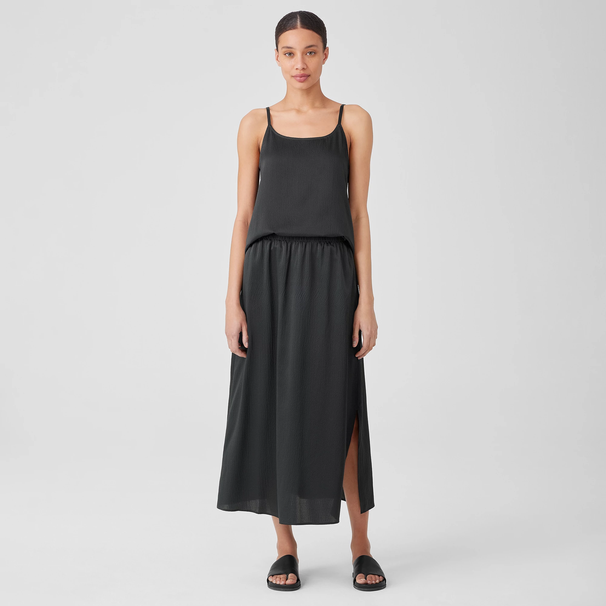 スカート Cotton Pillar Grey Skirt Canvas Paneled Skirt - Grey, sz Small – Rite of Passage