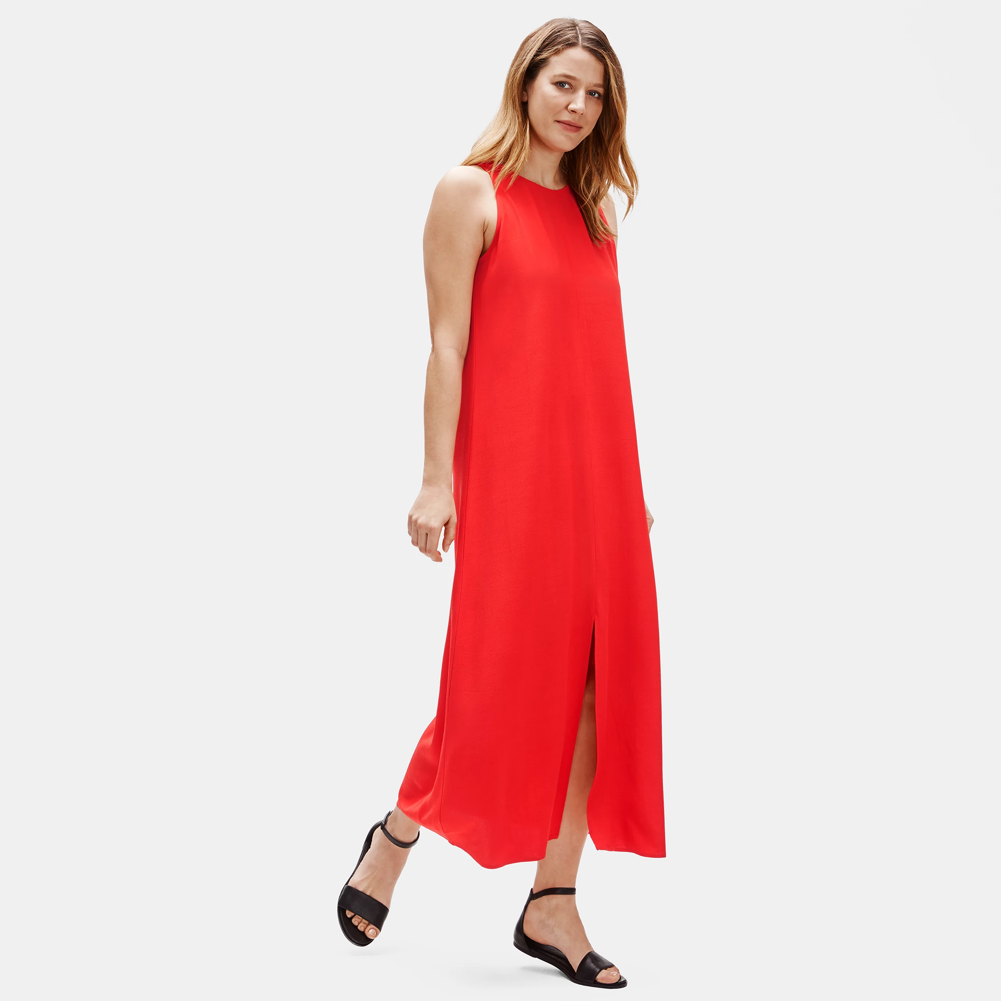 INES - SILK WOOL FLARE DRESS – HARUNOBUMURATA