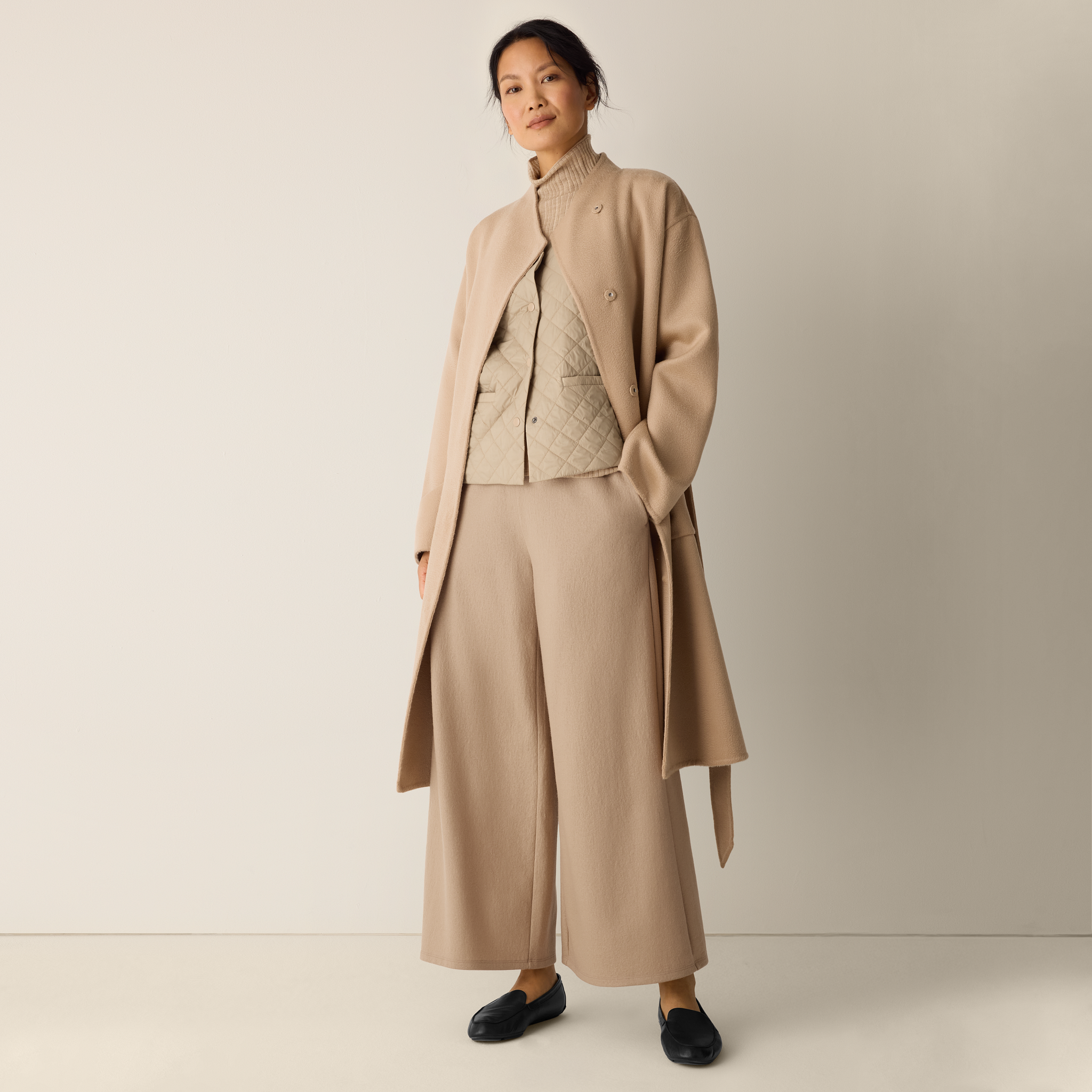 Felted Wool Jersey Wide-Leg Pant from EILEEN FISHER - $183.20