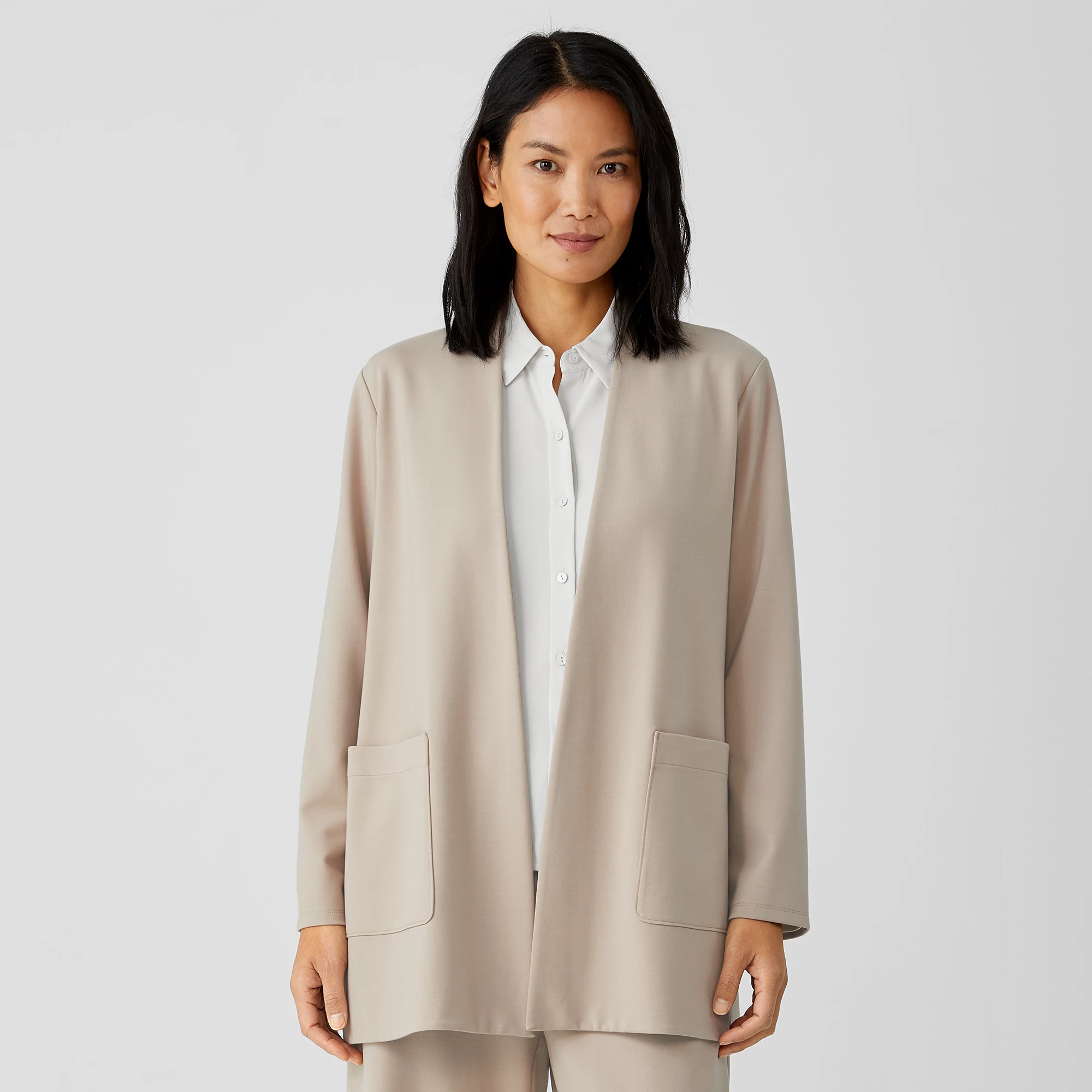 フラワーオブライフ carorie HEAVY PONTE CARDIGAN JACKETBLACK | www 