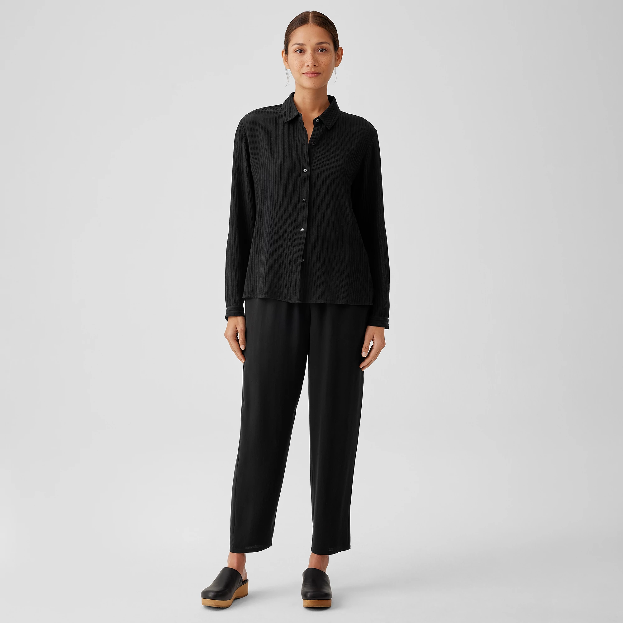 【関税＆送料込み】Saint Laurent Crepe Silk Pants Saint Laurent - Chocolate Silk Crepe Pant | Mitchell Stores