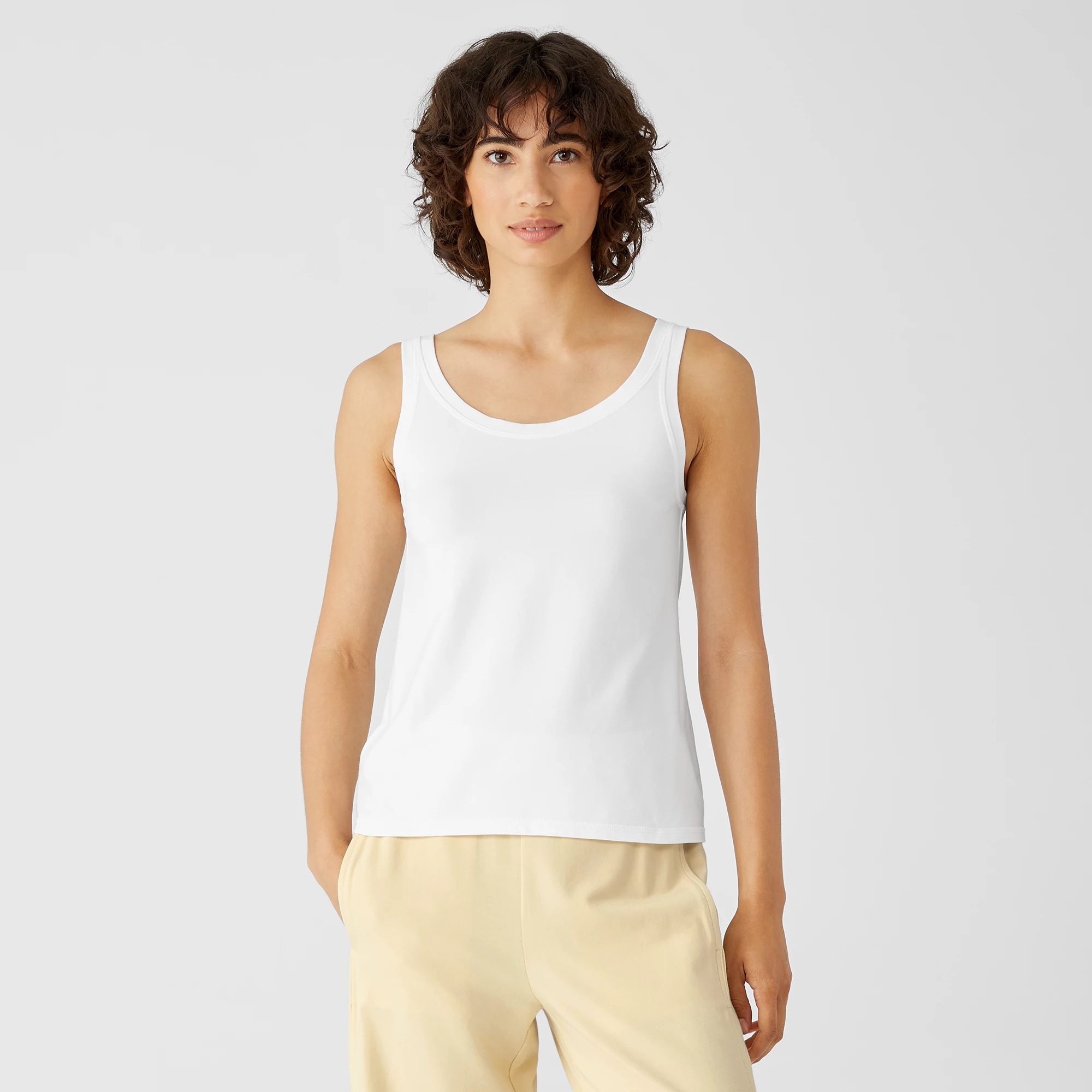 Traceable Cotton Jersey Scoop Neck Tank