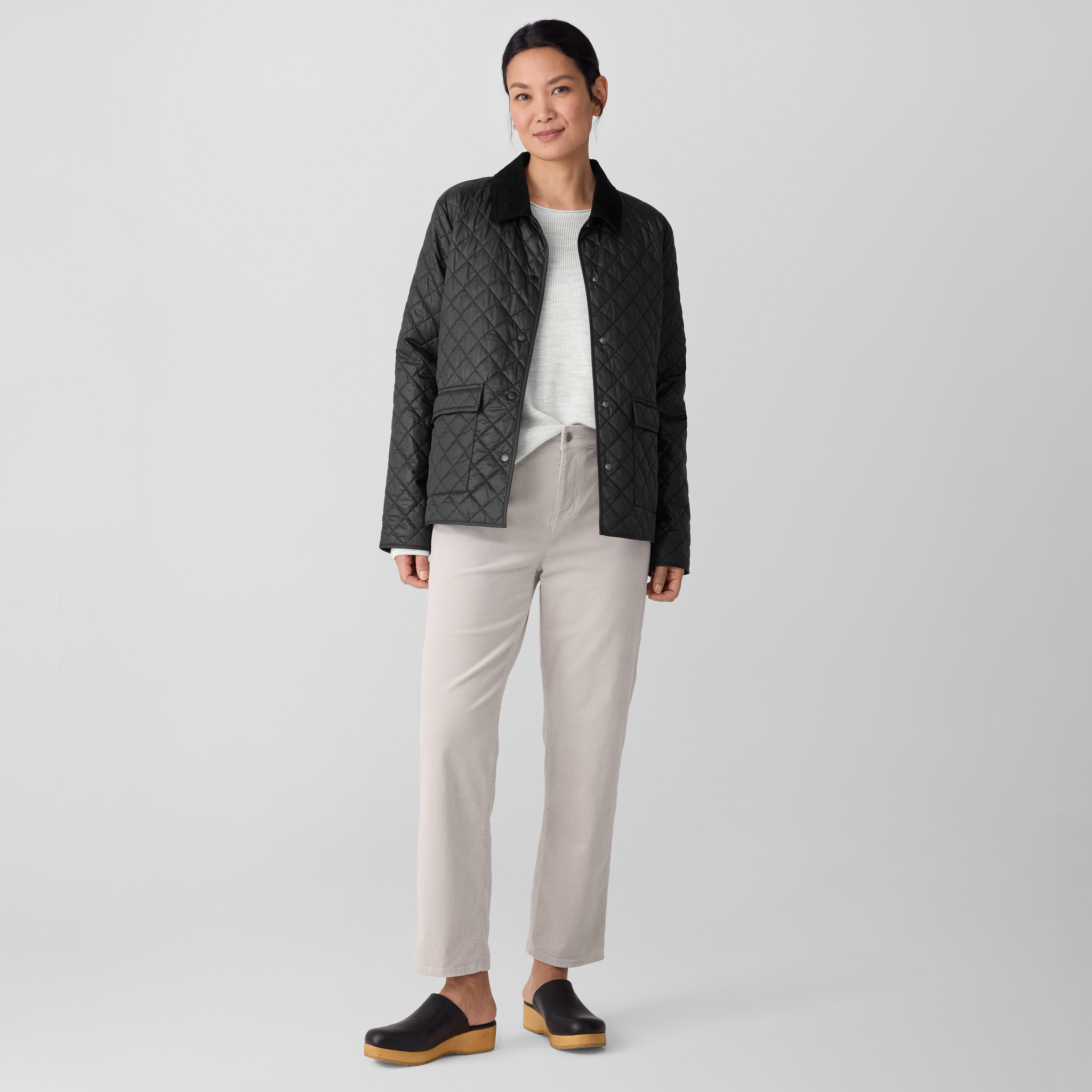 Organic Cotton Stretch Corduroy Straight Pant