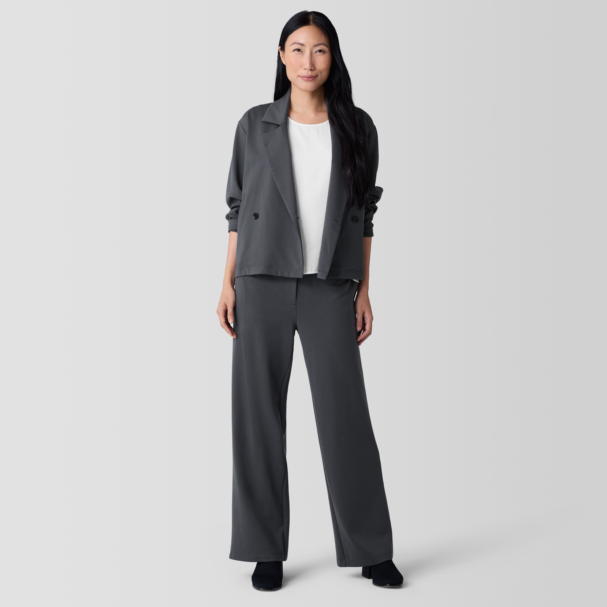 Tailored Crepe Blazer Jacket