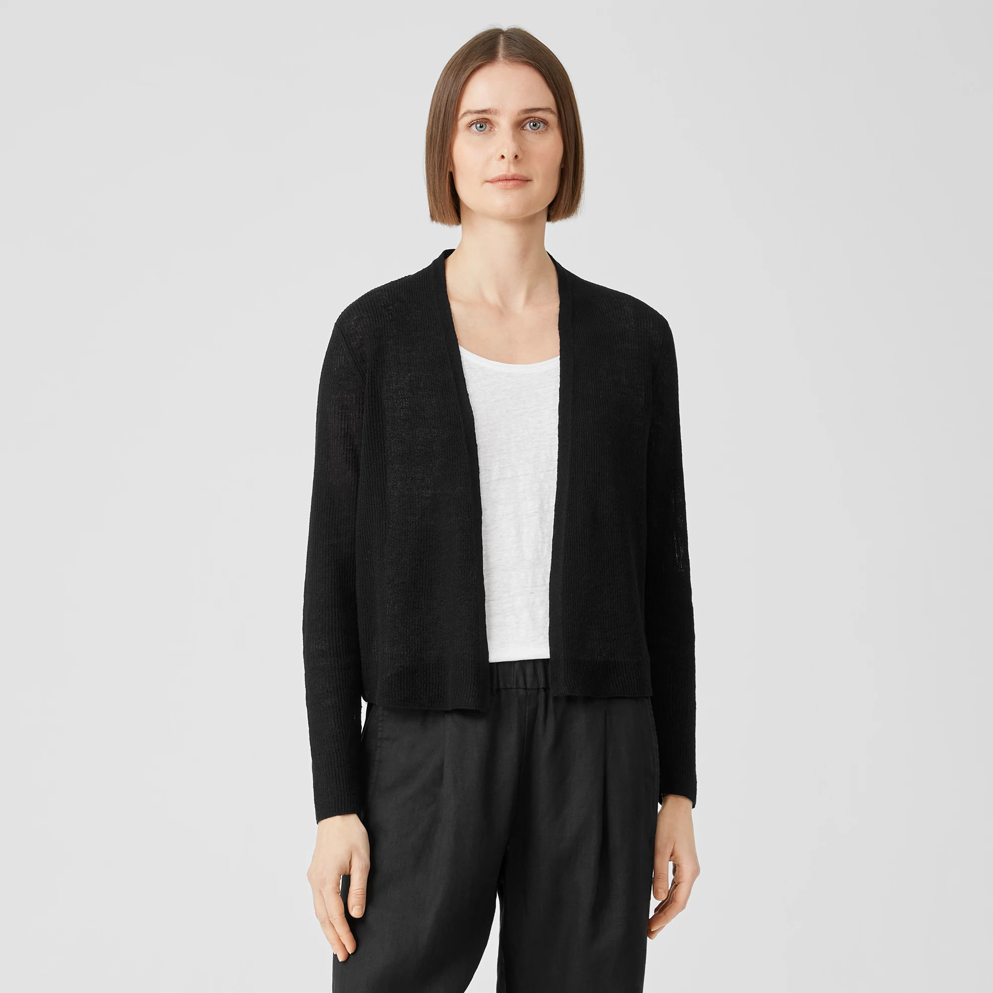 Organic Linen Cotton Tuck Cropped 