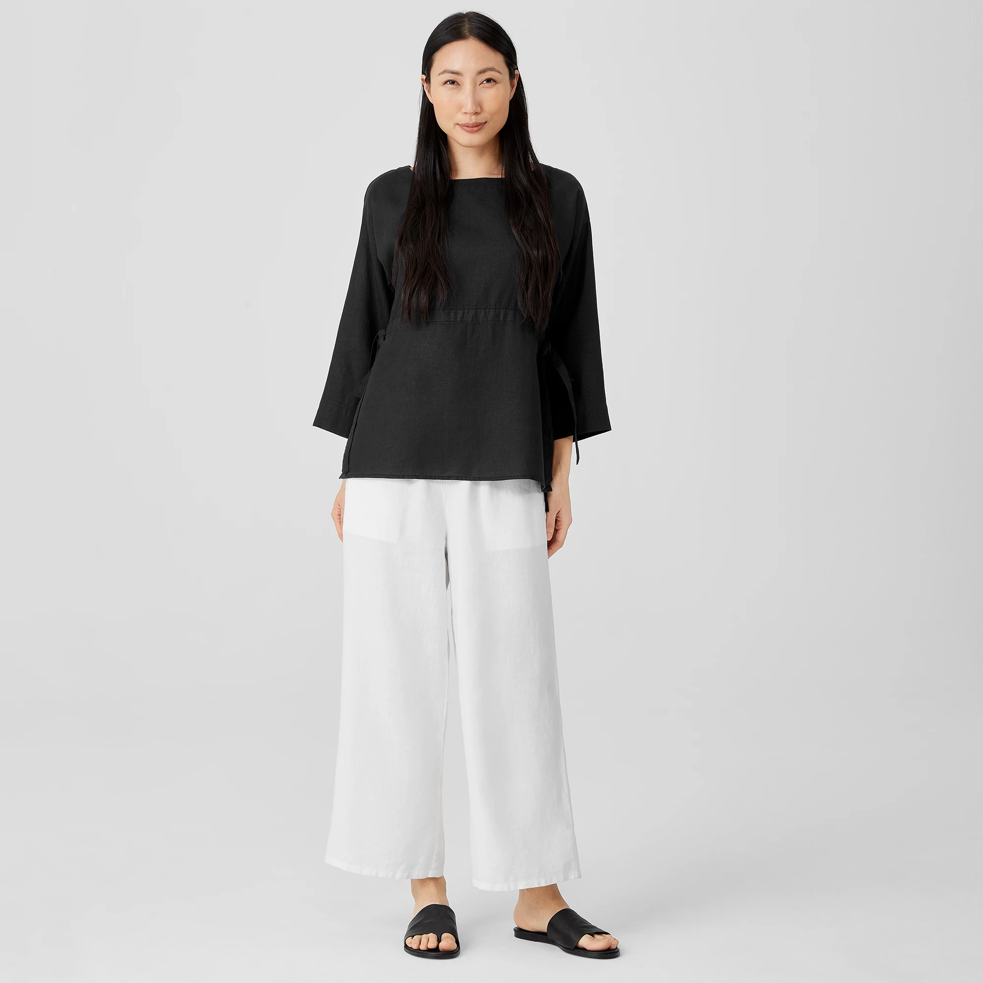 Organic Linen Wide-Leg Pant | EILEEN FISHER