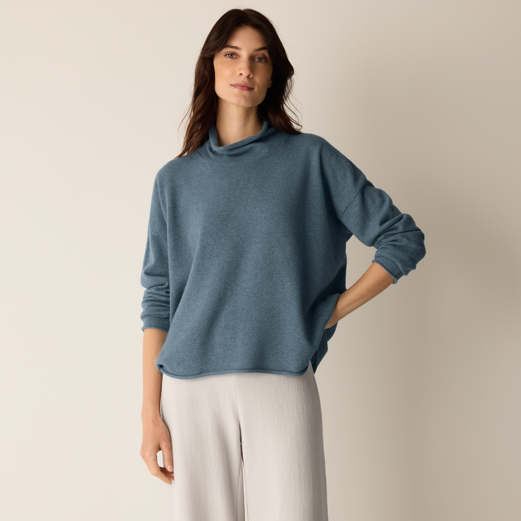Italian Cashmere Turtleneck Top