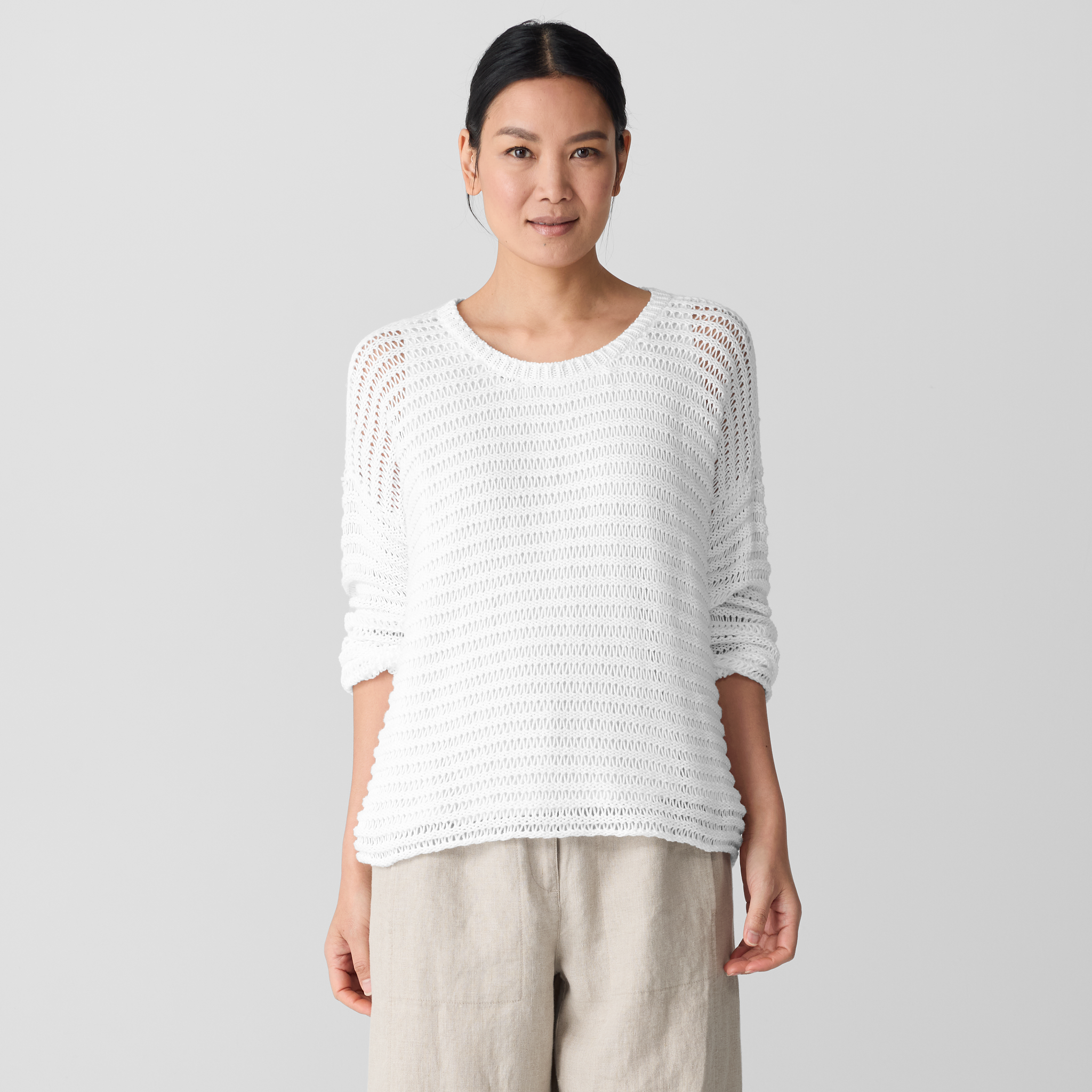 Peruvian Organic Cotton Cord Crew Neck Top