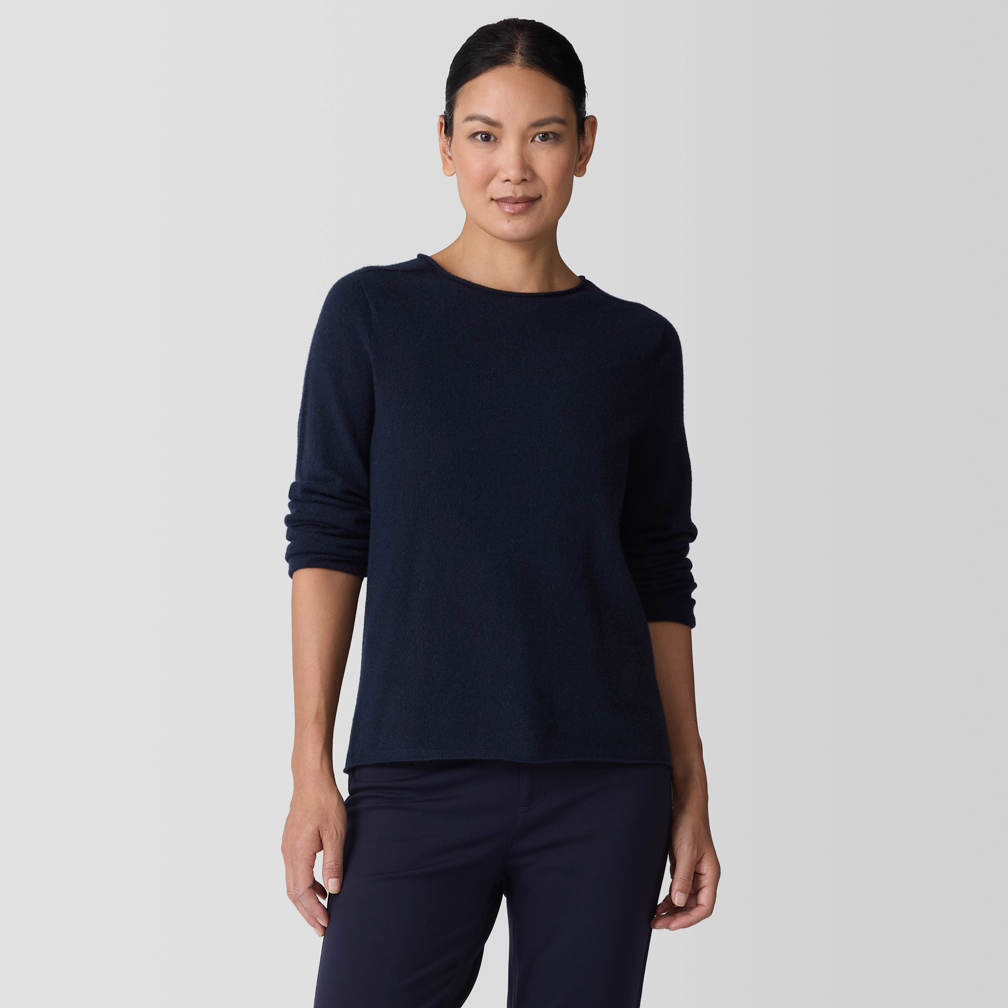 Italian Cashmere Crew Neck Top | EILEEN FISHER