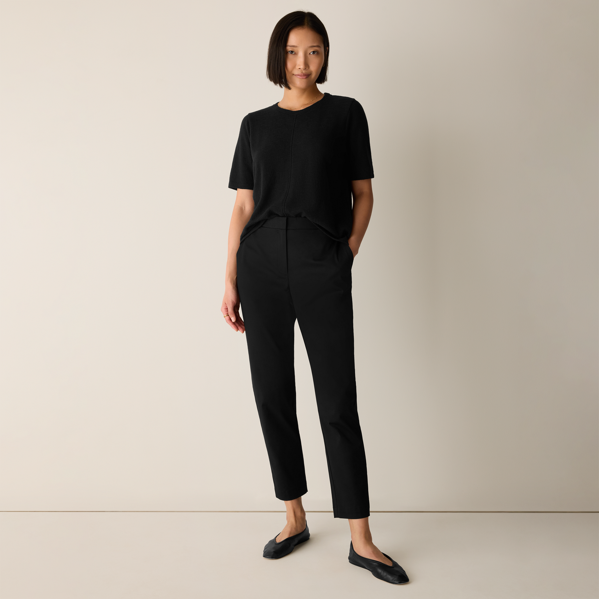 Stretch Cotton Twill Slim Pant