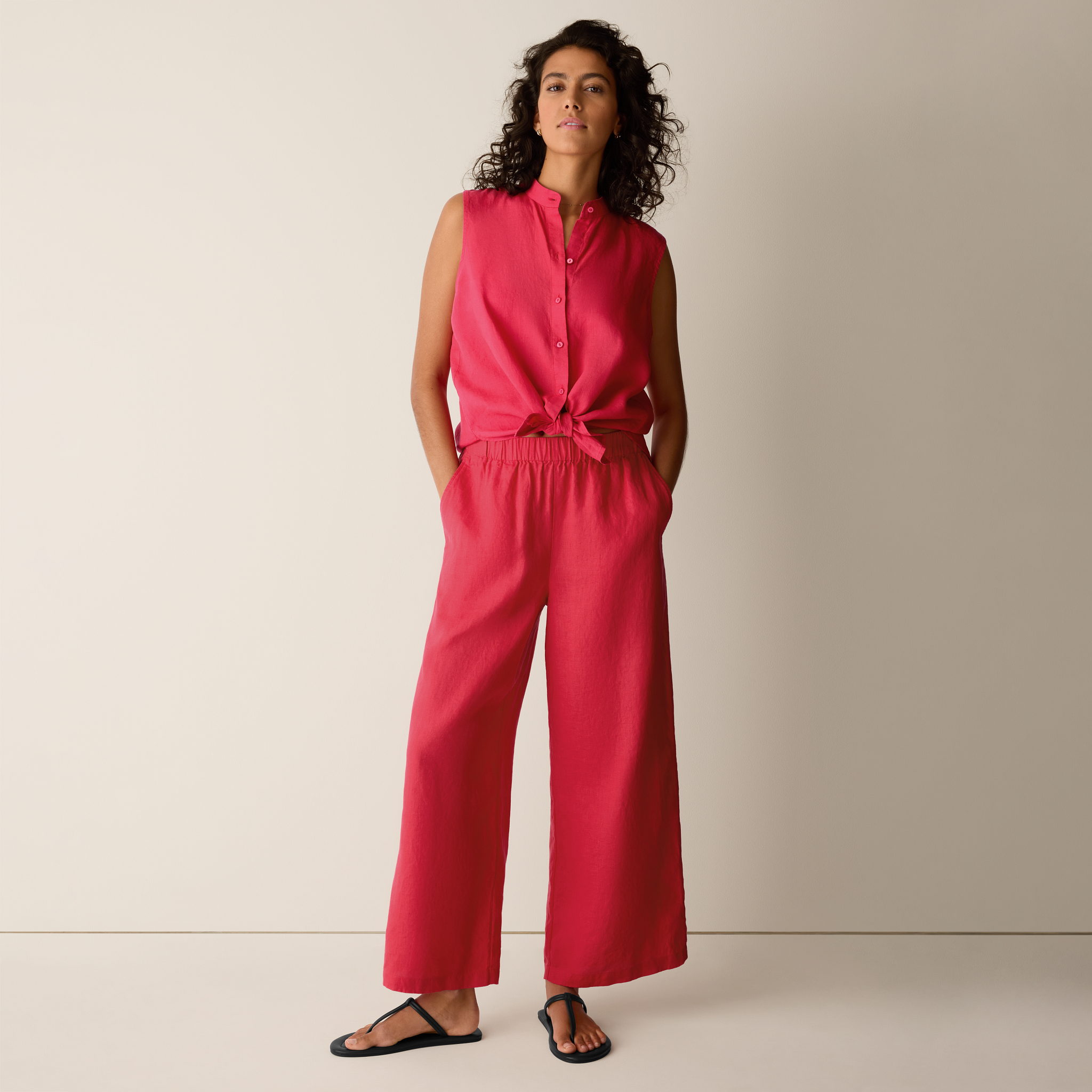 Organic Linen Wide-Leg Pant from EILEEN FISHER - $178