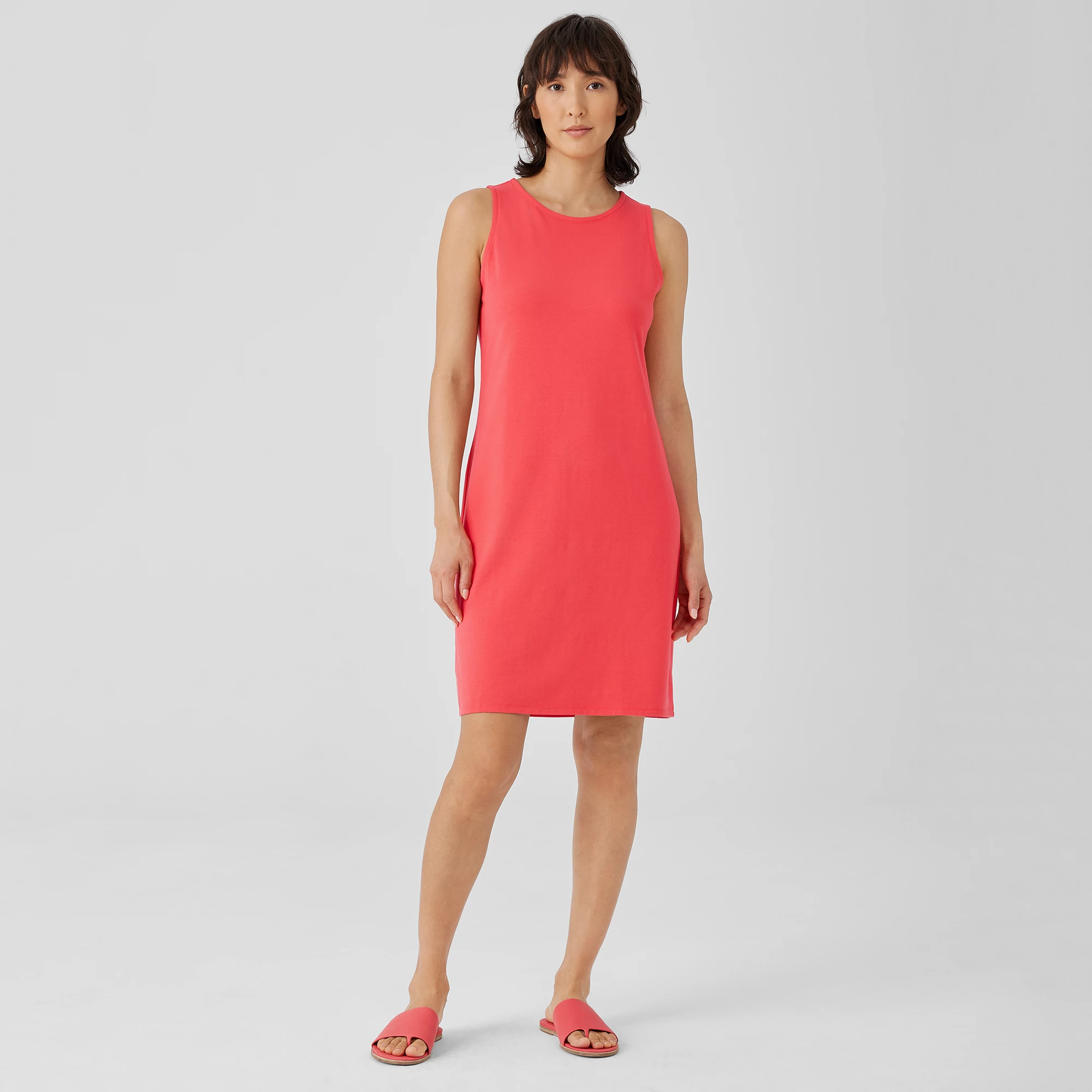 Traceable Organic Cotton Jersey Tank Dress EILEEN FISHER
