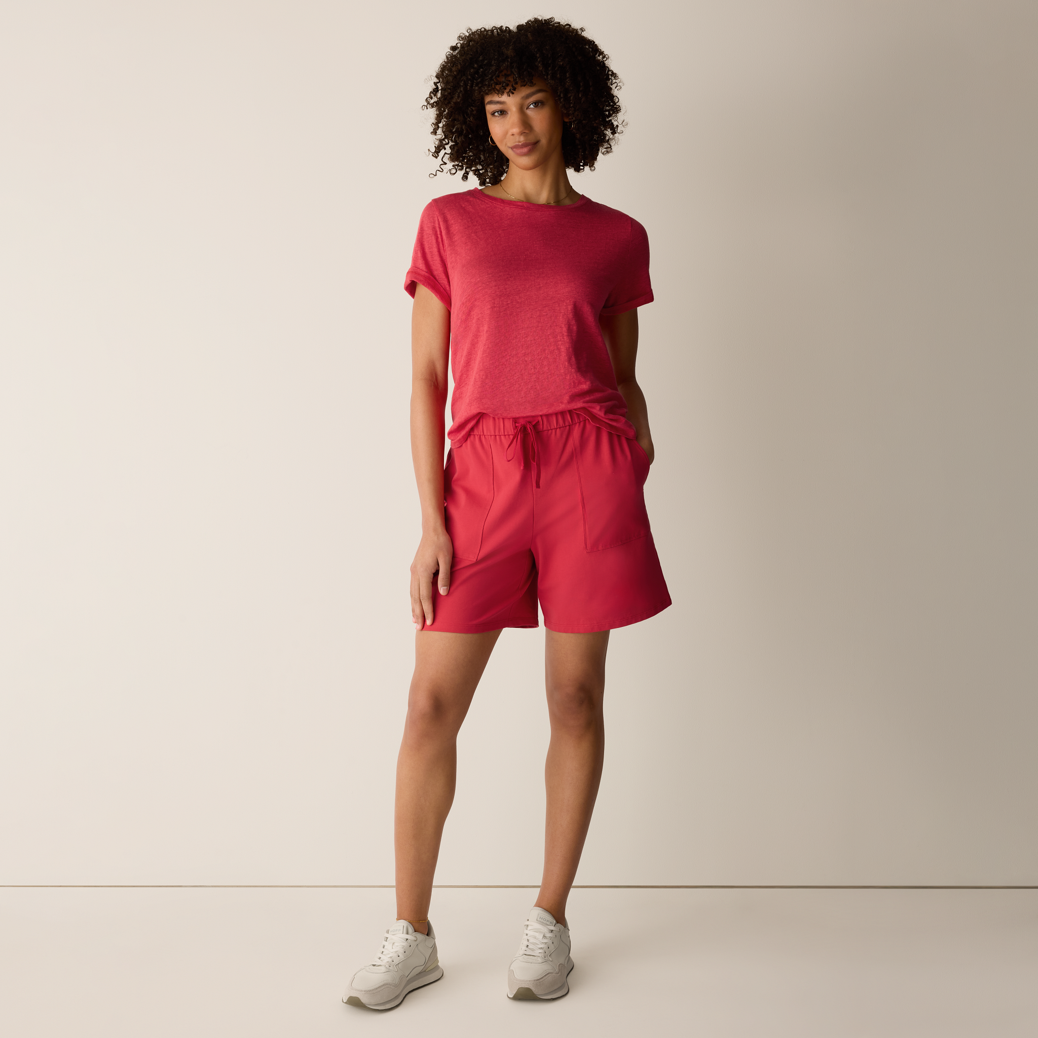 Pima Cotton Stretch Jersey Walking Shorts from EILEEN FISHER - $138