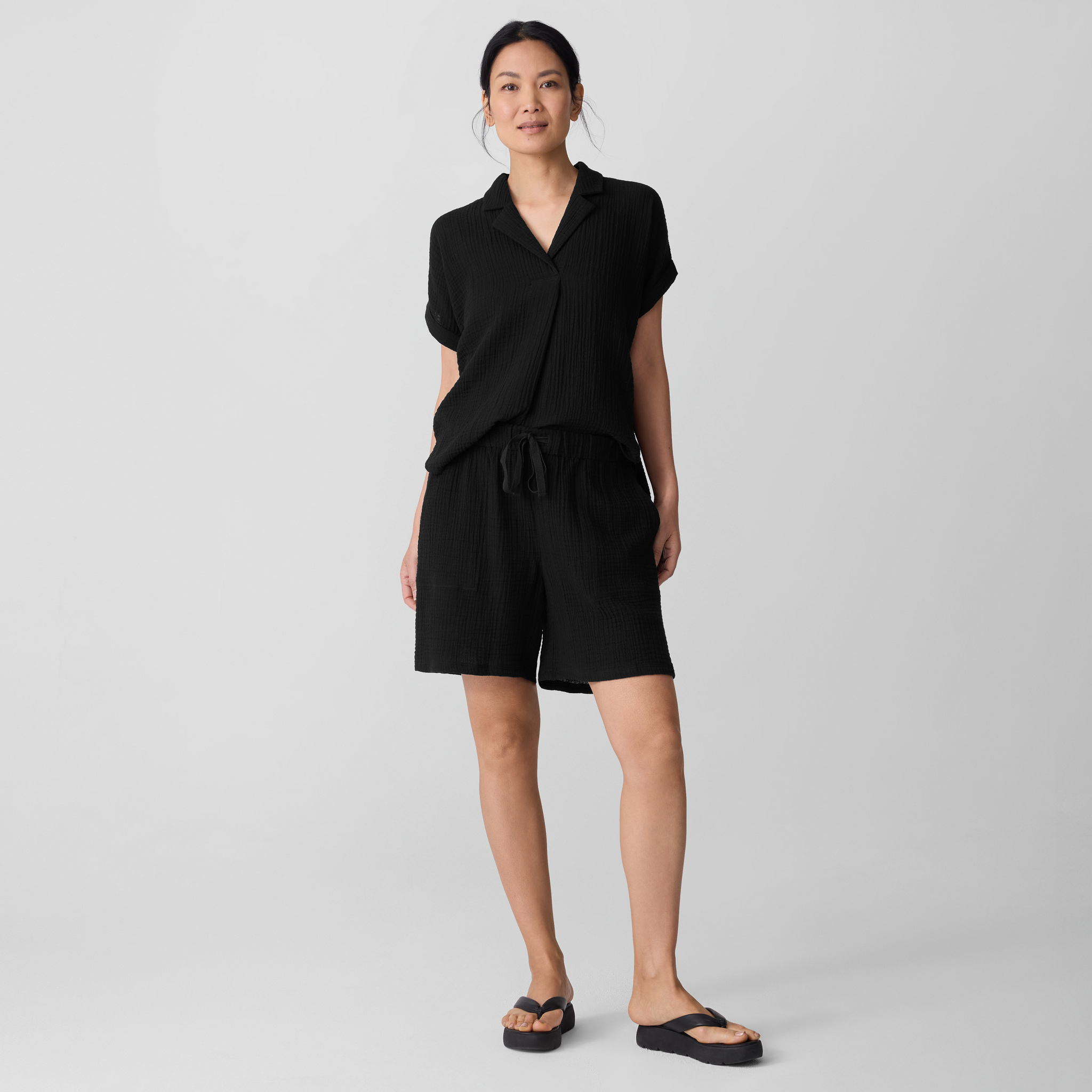 Organic Cotton Lofty Gauze Walking Shorts