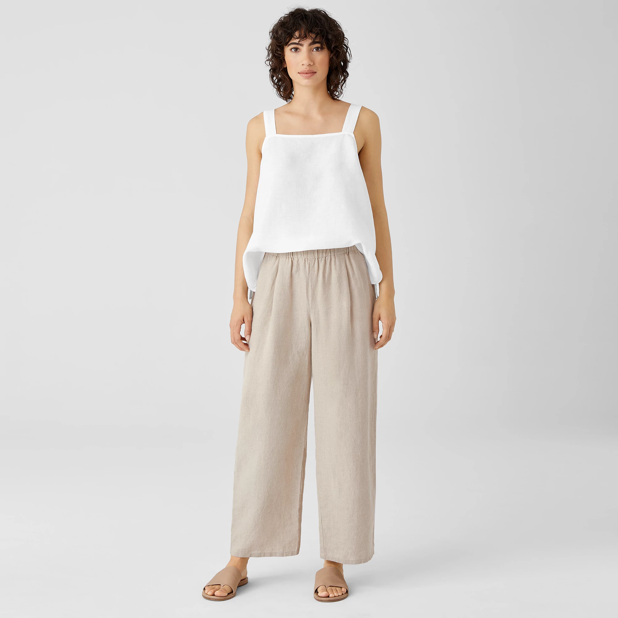 Organic Linen Straight Pant EILEEN FISHER