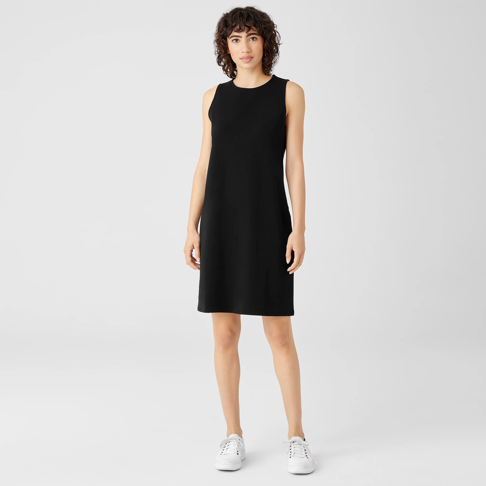Organic Pima Cotton Stretch Jersey Tank Dress EILEEN FISHER