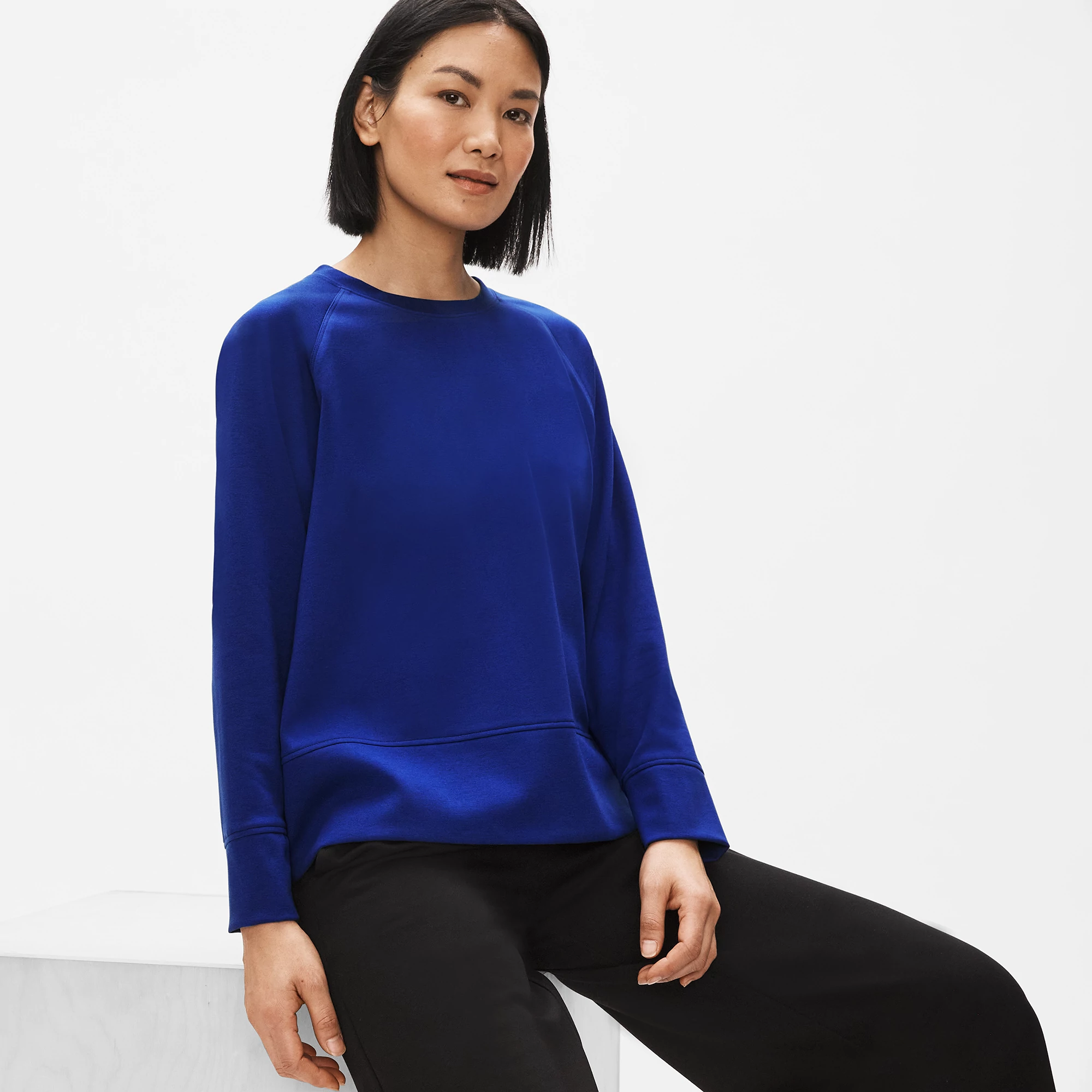 Flex Tencel Ponte Round Neck Top 