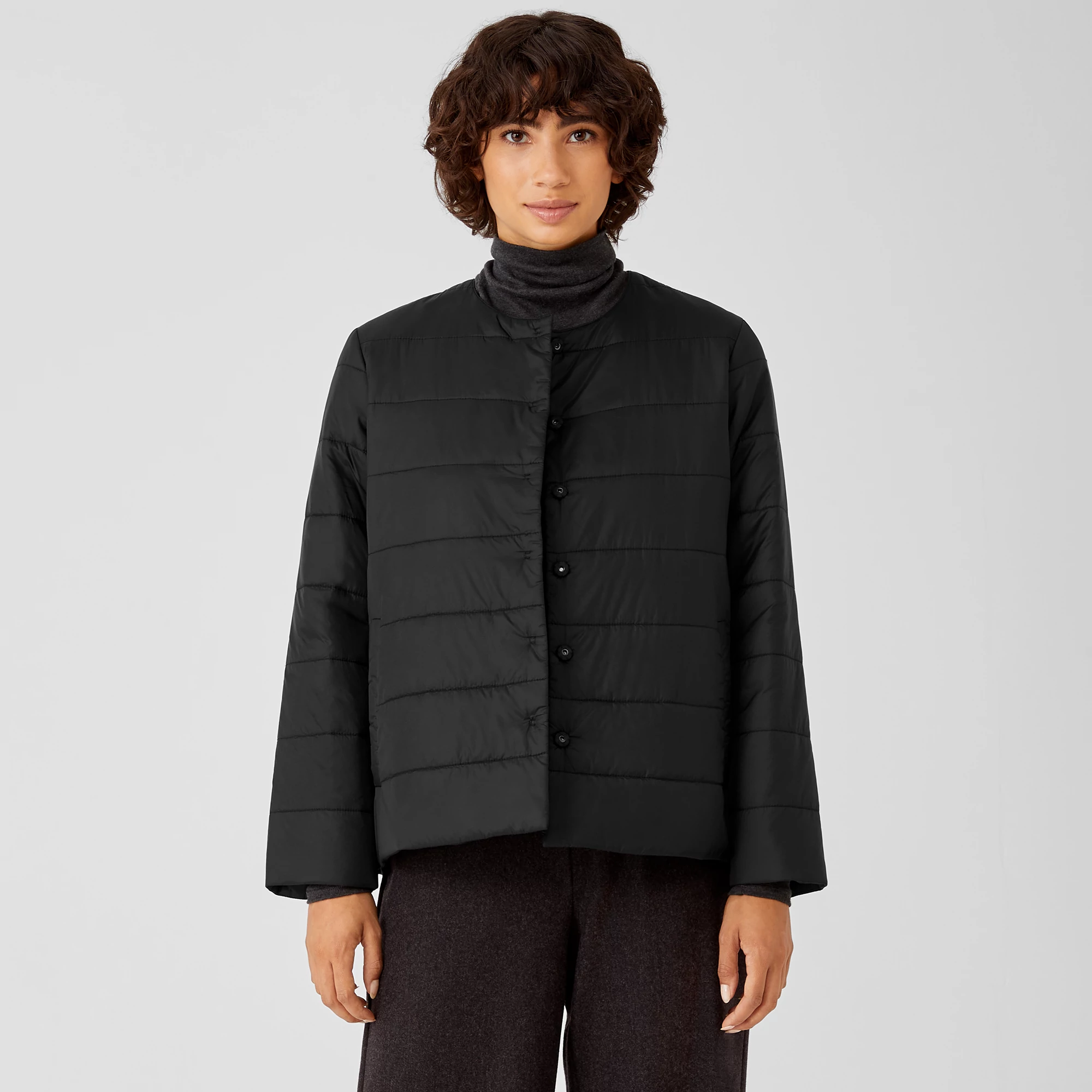 Eggshell Recycled Nylon Quilted Jacket 