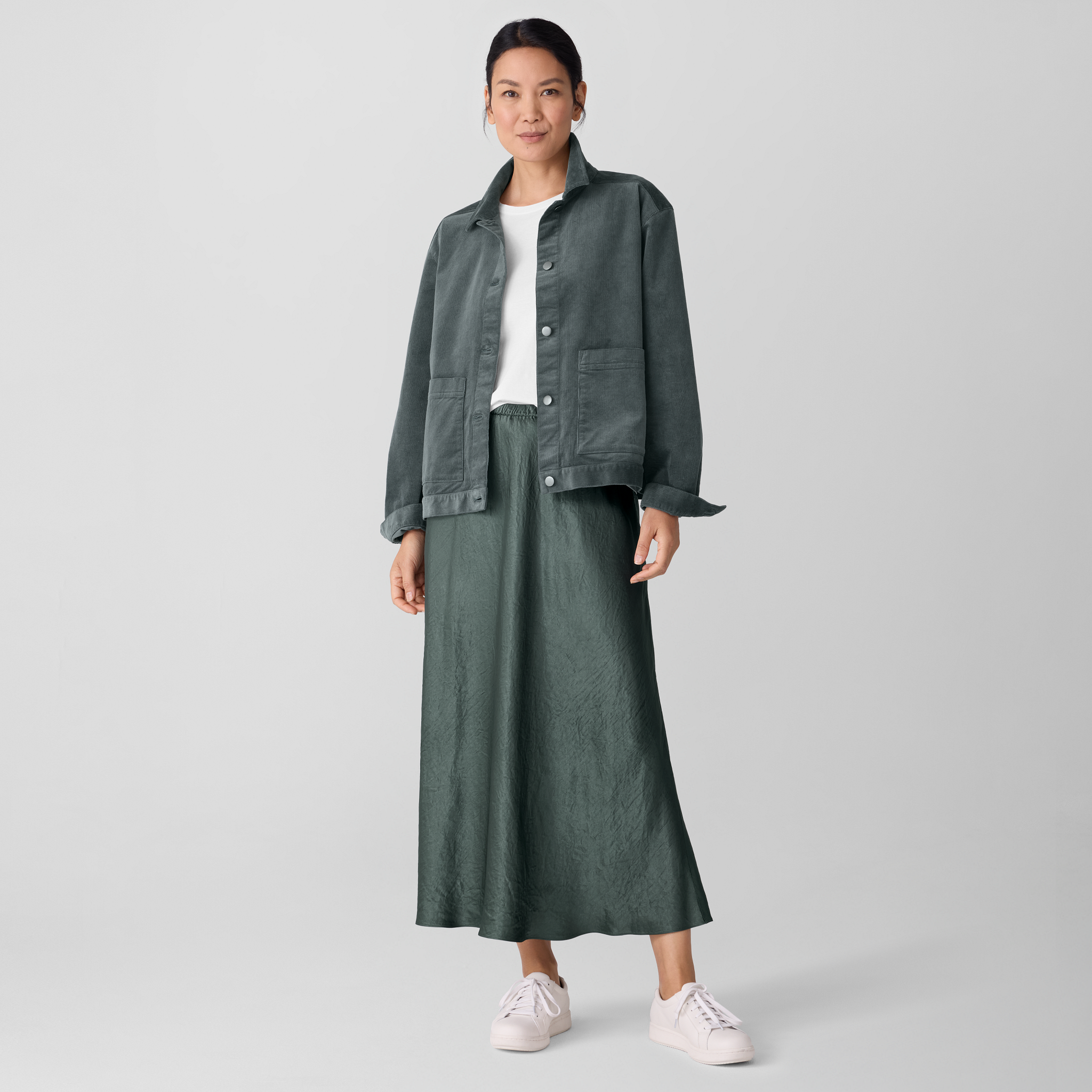 Organic Cotton Stretch Corduroy Jacket | EILEEN FISHER