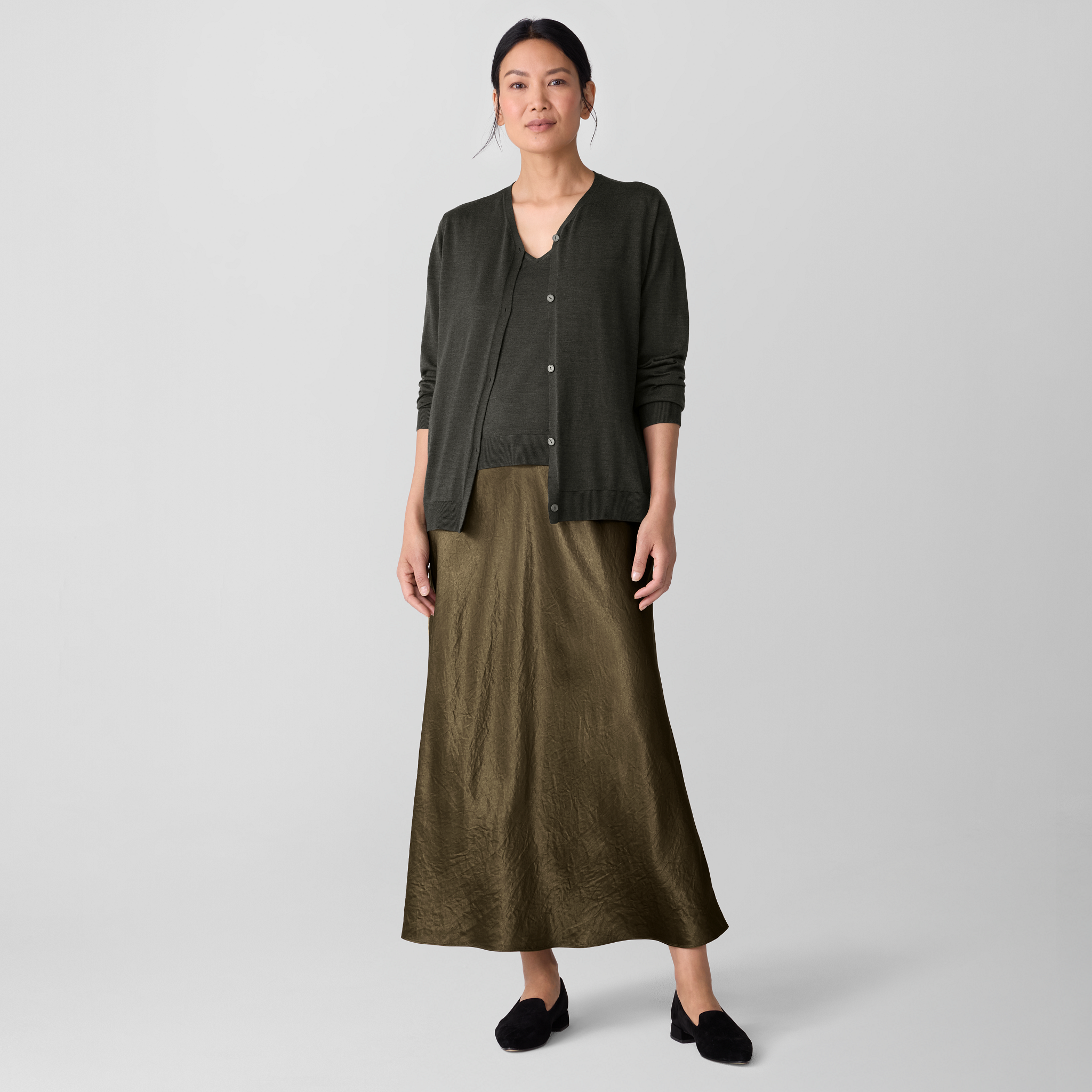 Superfine Merino Cardigan in Regenerative Wool