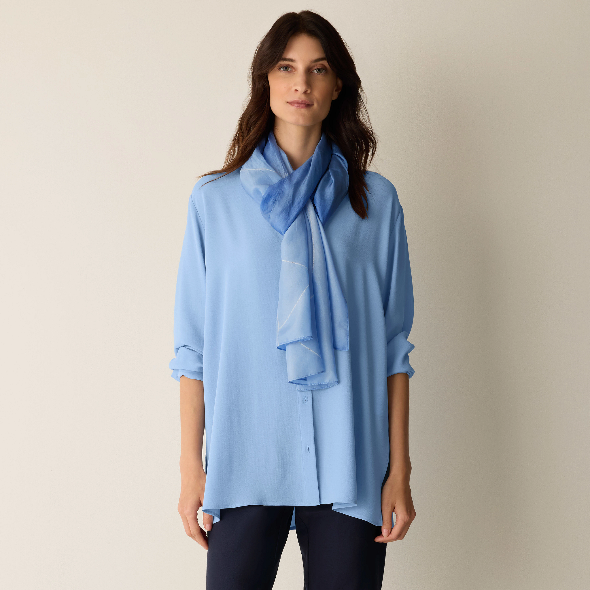Hand-Dyed Silk Scarf from EILEEN FISHER - $148