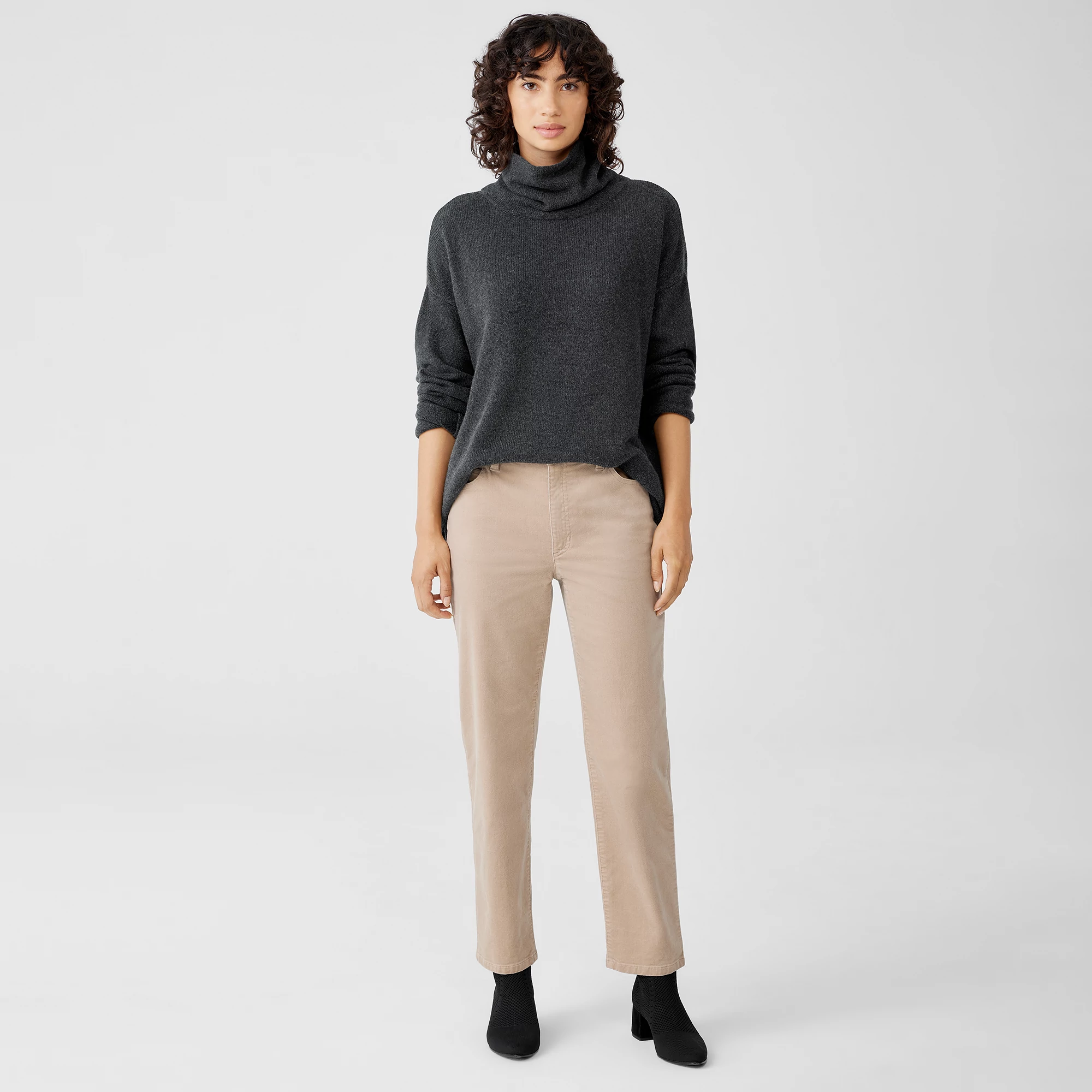 Organic Cotton Stretch Velveteen Pant | EILEEN FISHER
