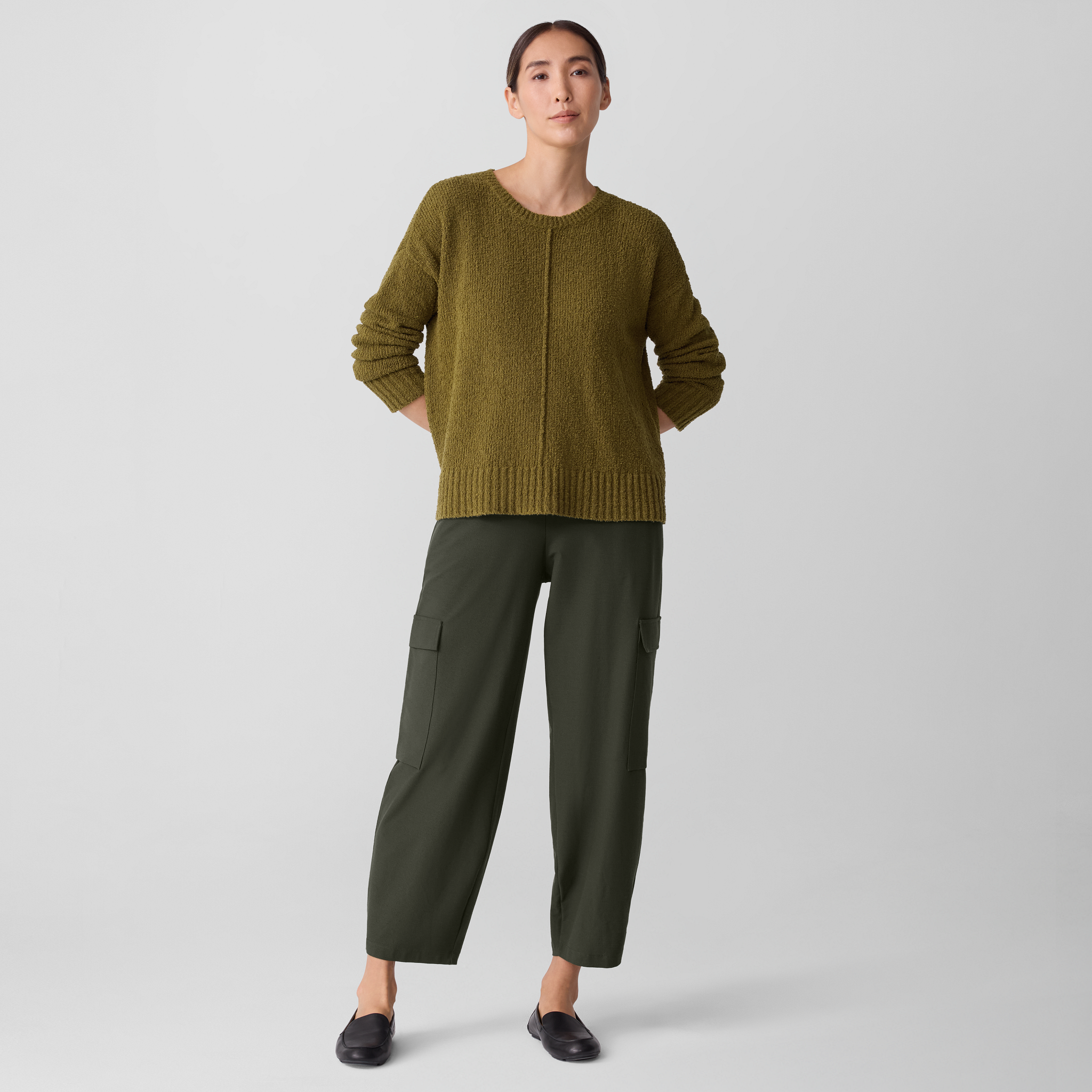 Cotton Fluff Crew Neck Top